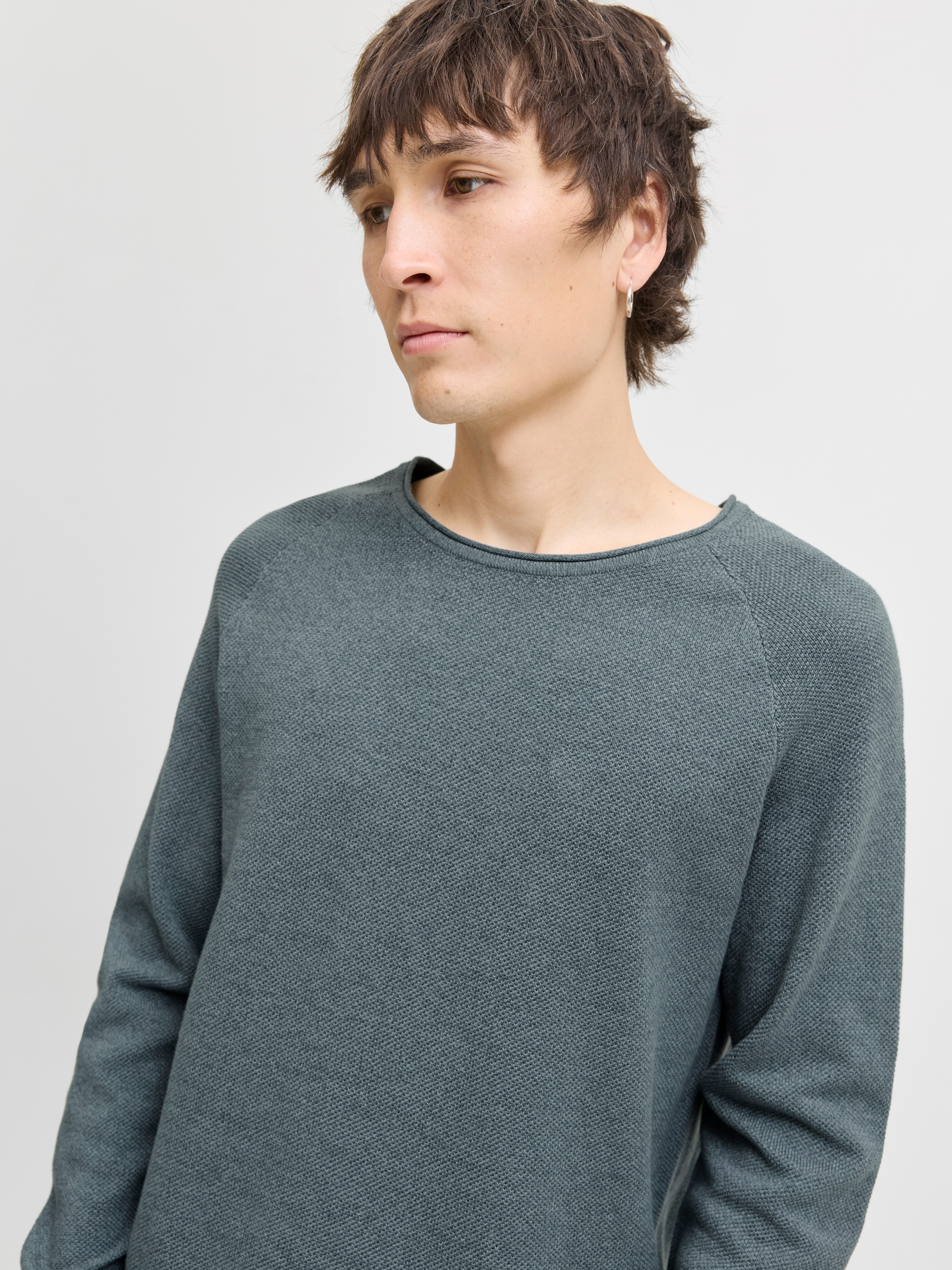 Jack & Jones Rundhalspullover »JJEHILL KNIT CREW NECK NOOS« Baumwolle, regular fit