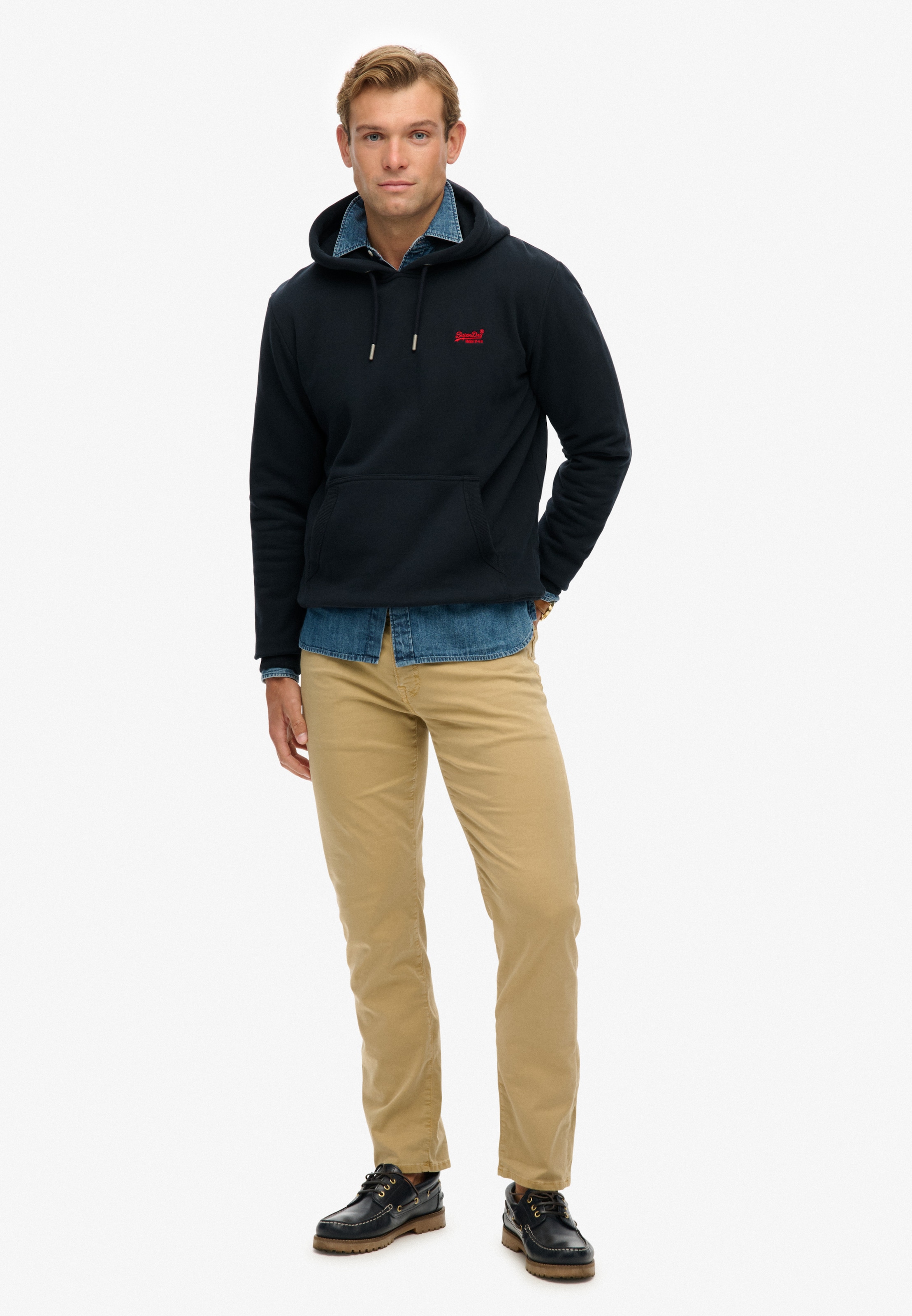 Superdry Sweat à capuche »Essential Logo Hoodie Hb«, mélange de coton, coupe ample
