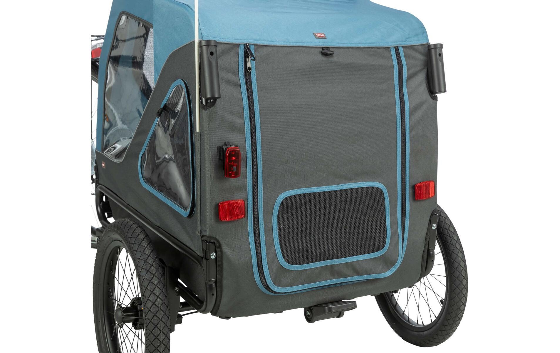 TRIXIE Tierfahrradkorb »Fahrradanhänger S blau/grau, 70 x 88 x 88/131 cm«