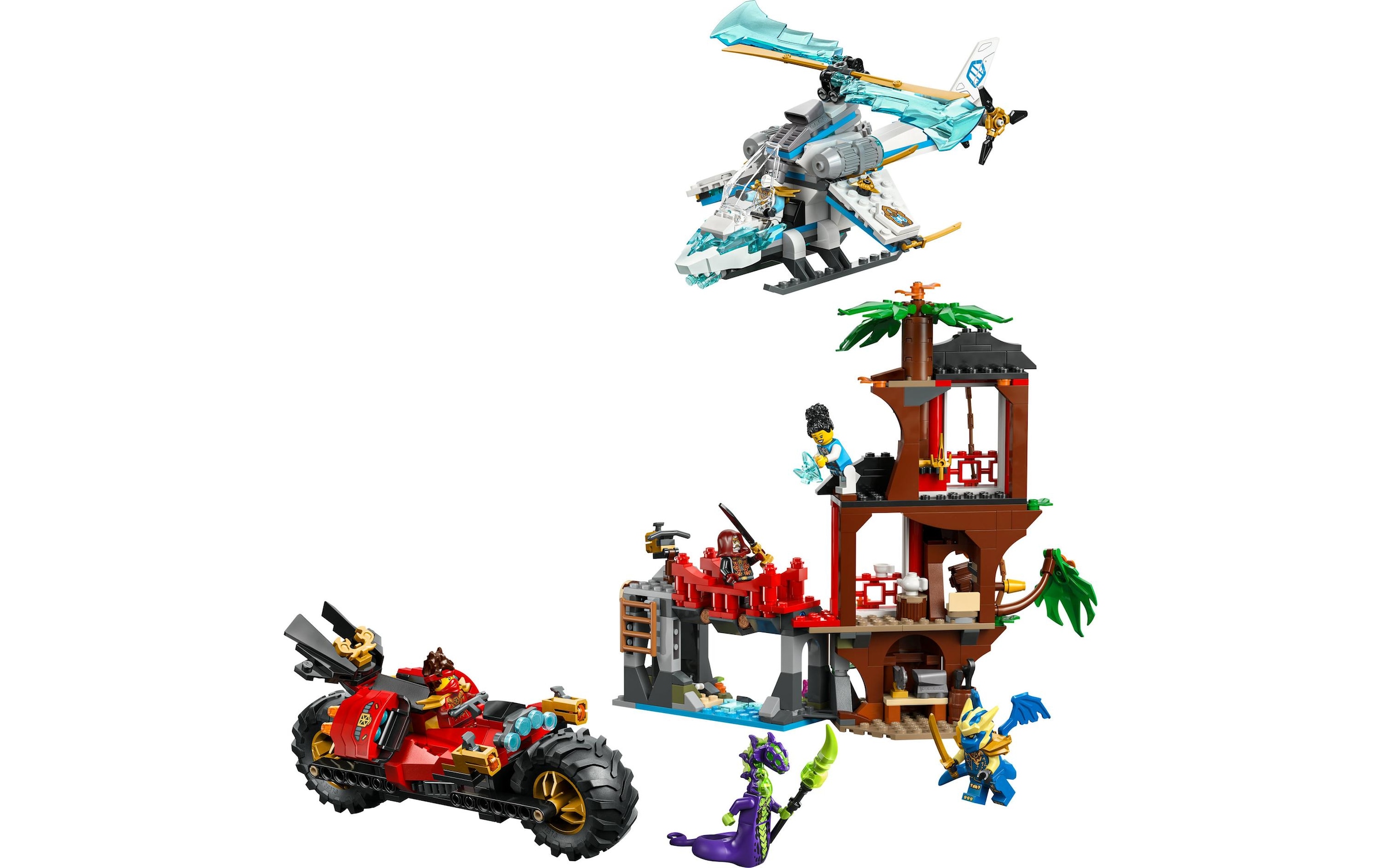   Pions de construction »Ninjago Showdown am Baumhaus mit dem Ninja-Bike 71857« Kategorie: Fantasy-Welt