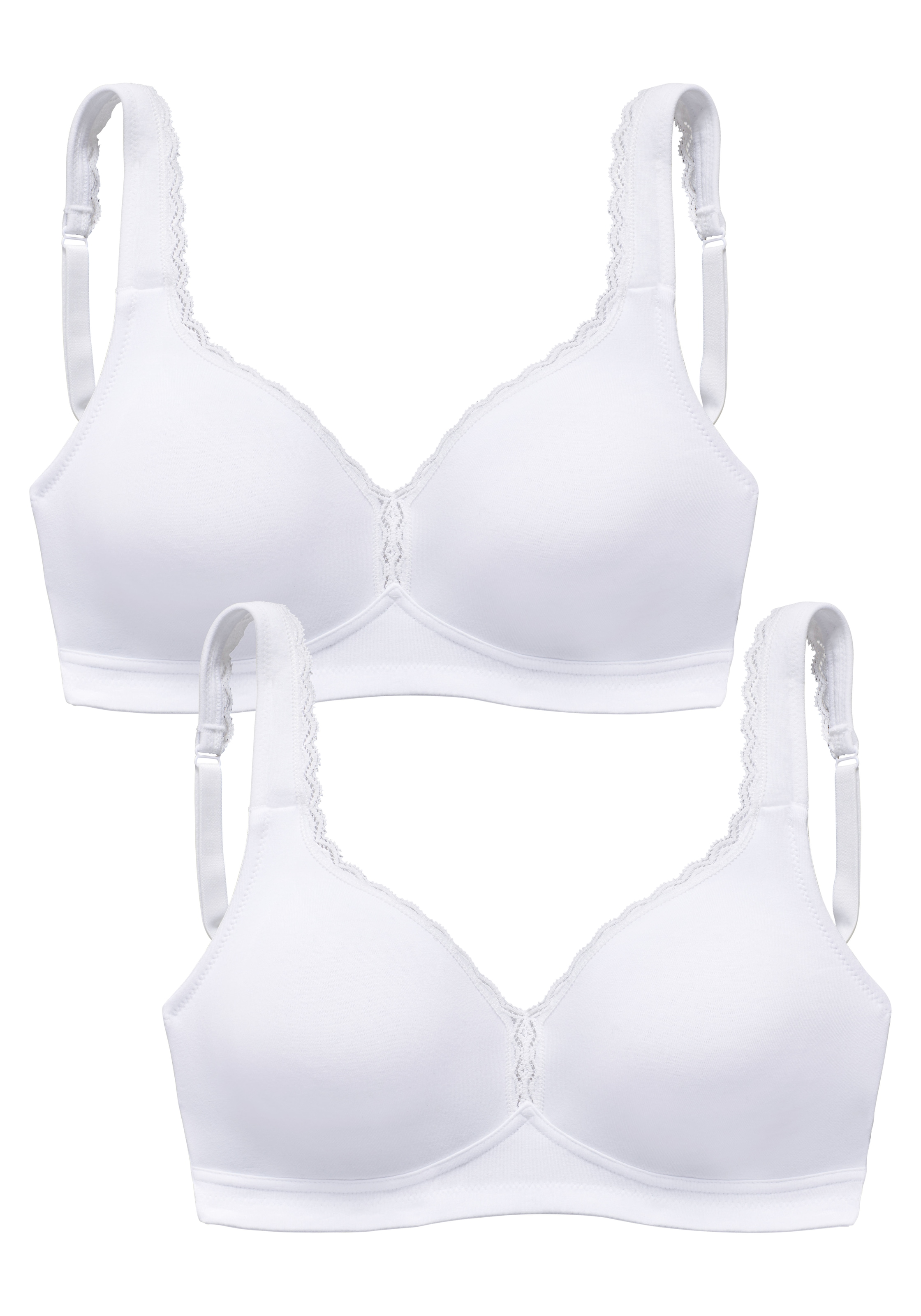 petite fleur by Lascana Soutien-gorge emboîtant », BH ohne Bügel, Baumwoll-BH« Paquet,  avec des bretelles larges et légèrement rembourrées, soutien-gorge confortable, grandes tailles