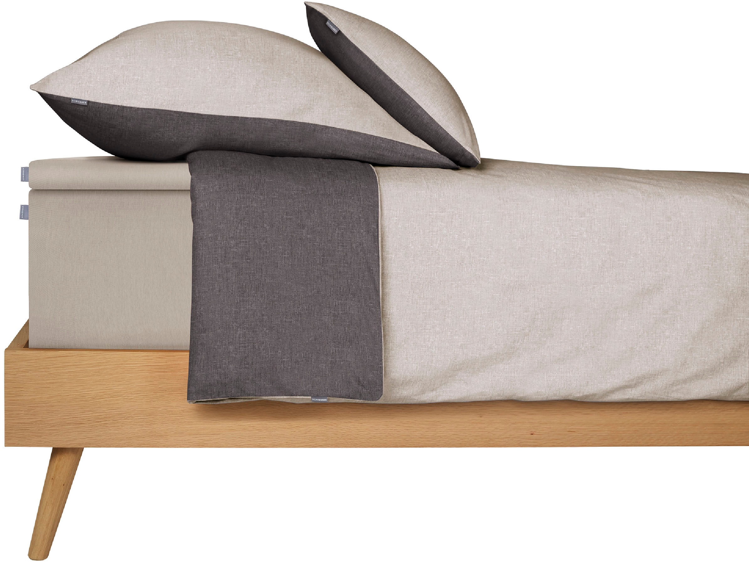 Schiesser Spannbettlaken »Flexi für Topper aus 95% Baumwolle und 5% Elasthan in Premium-Qualität« für Matratzen bis zu 10 cm Höhe, MADE IN GREEN by OEKO-TEX®