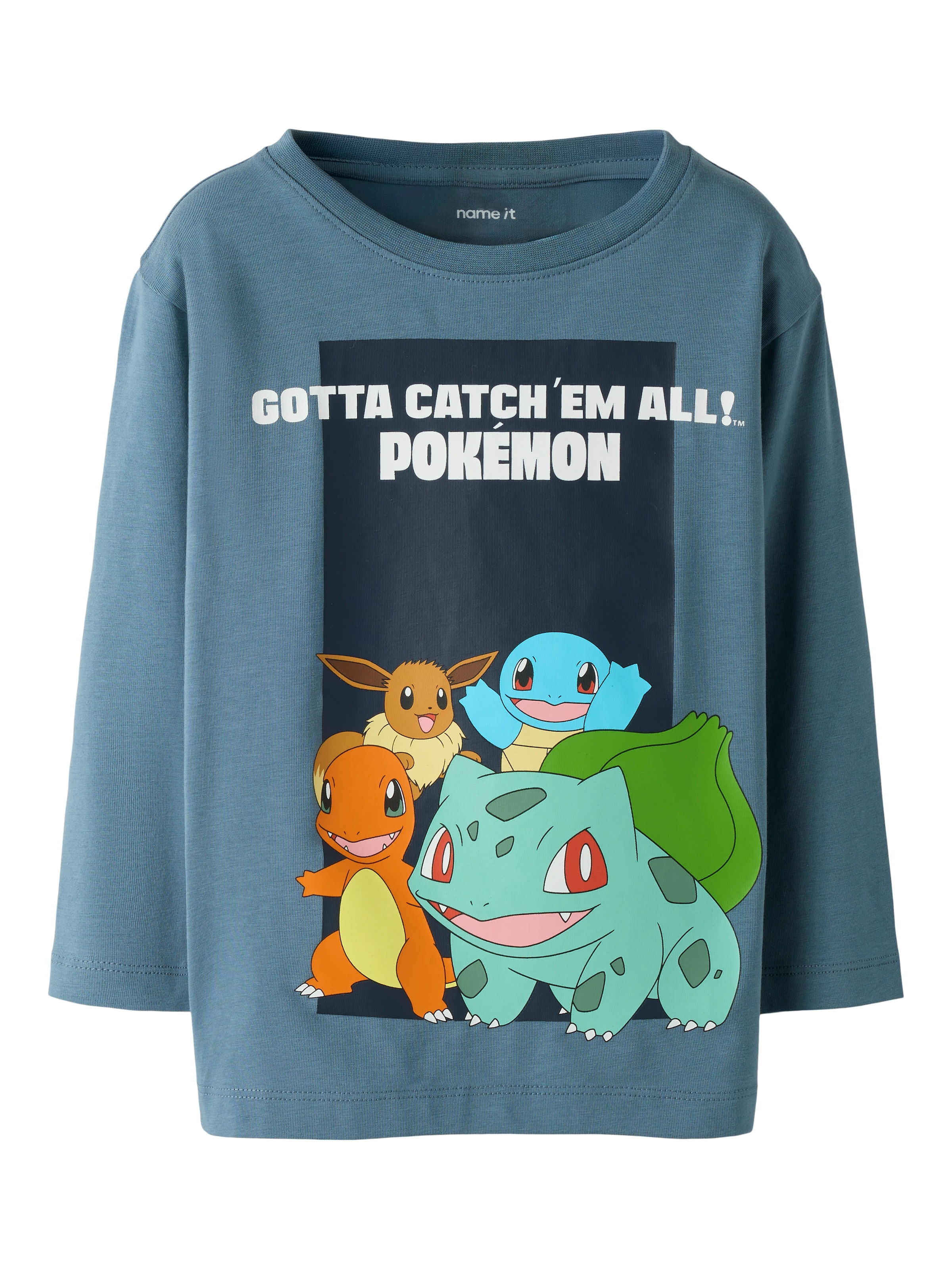 Name It T-shirt à manches longues »NMMSOUTH POKEMON LS NREG TOP NOOS BFU« mélange de coton, coupe régulière, avec motif Pokémon