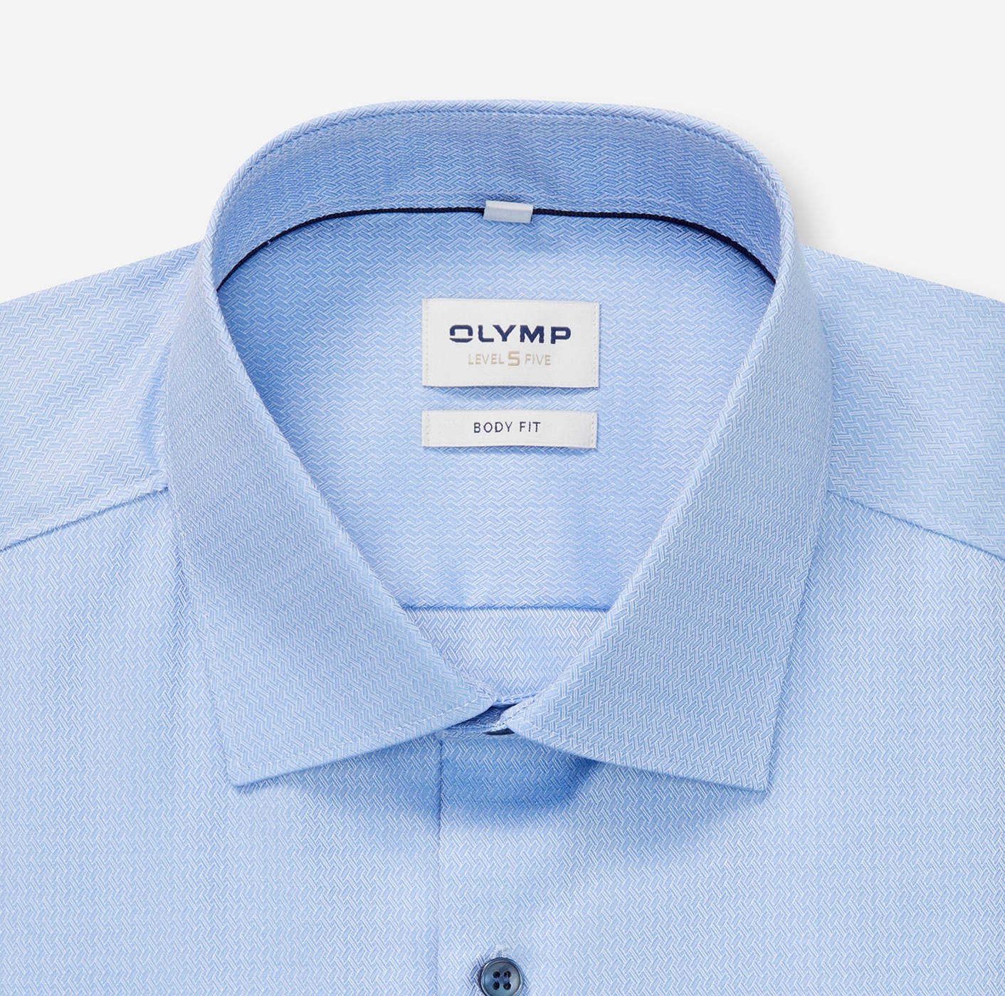 OLYMP Langarmhemd »Level 5« body fit, New York Kentkragen, fein gemustert, Businesshemd