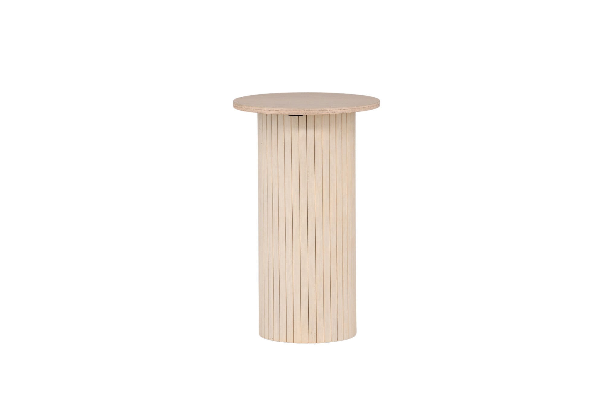 Venture Home Table d'appoint »Bianca, hoher runder Beistelltisch mit Holzfurnier-Optik, Ø 40 cm« table d'appoint, placage, ronde, élancée, haute, noble