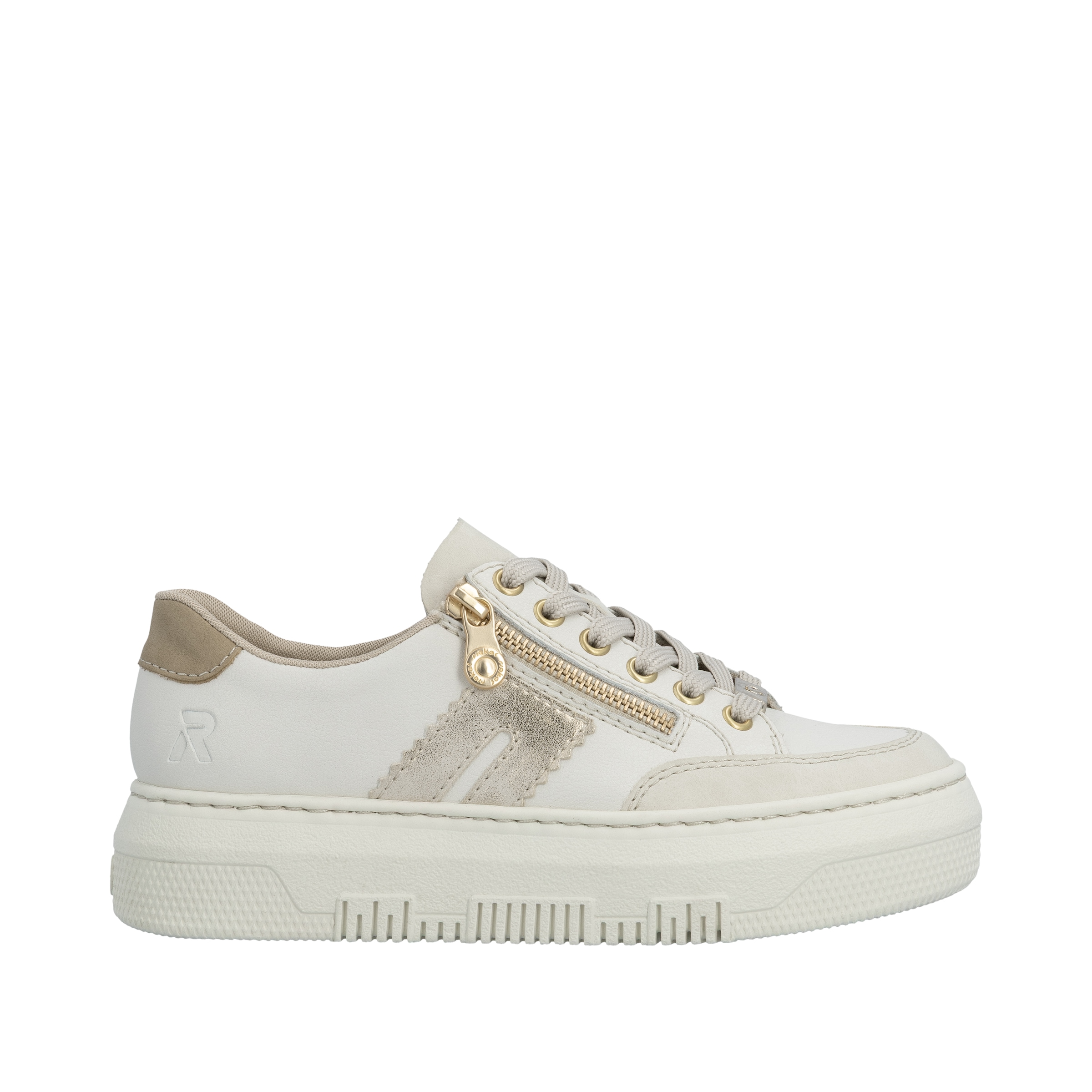 Rieker Baskets à plateforme  chaussure à lacets, chaussure basse, chaussure de loisirs avec fermeture éclair latérale