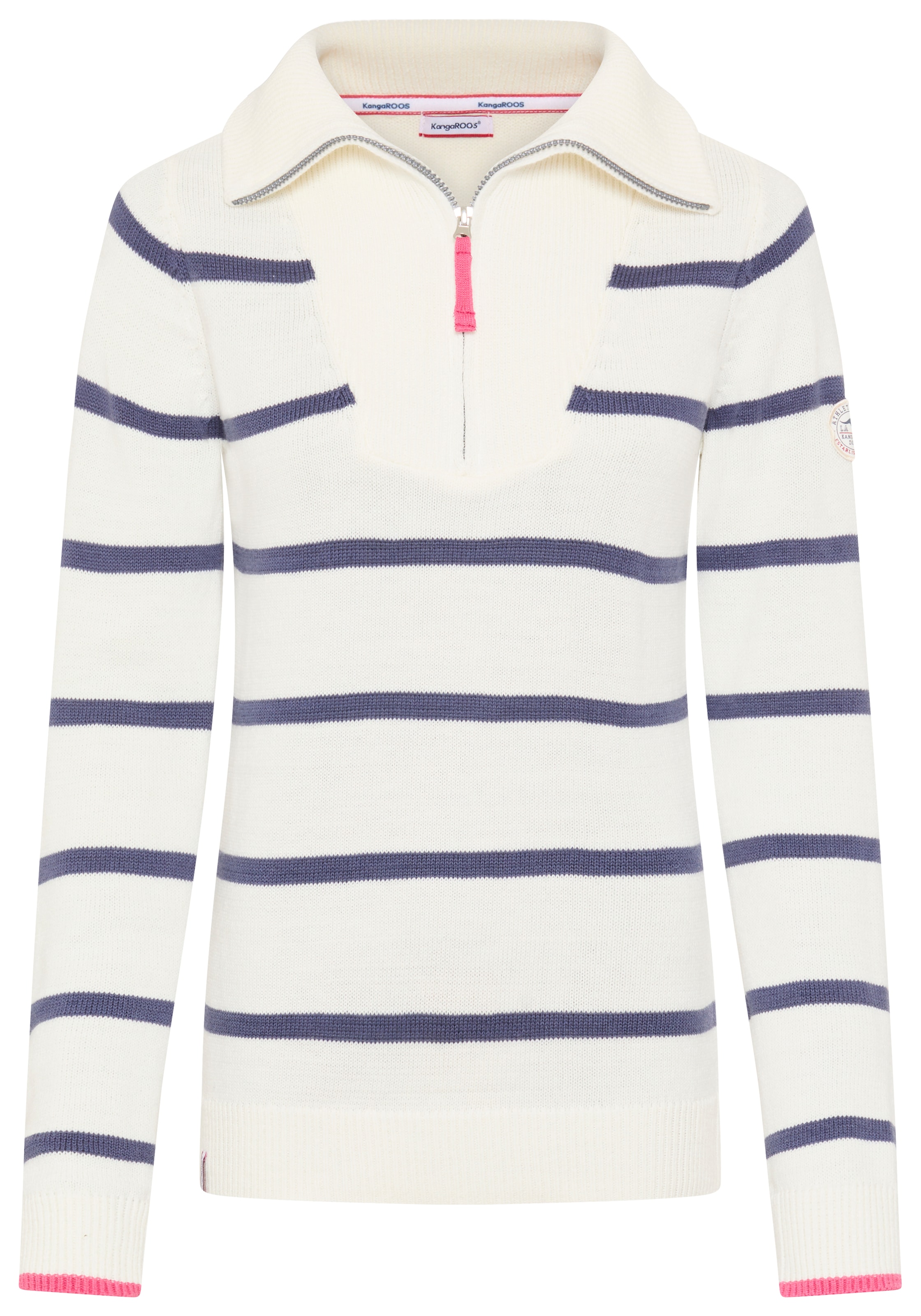 KangaROOS Troyer mit Reissverschluss im klassischen Streifen-Design