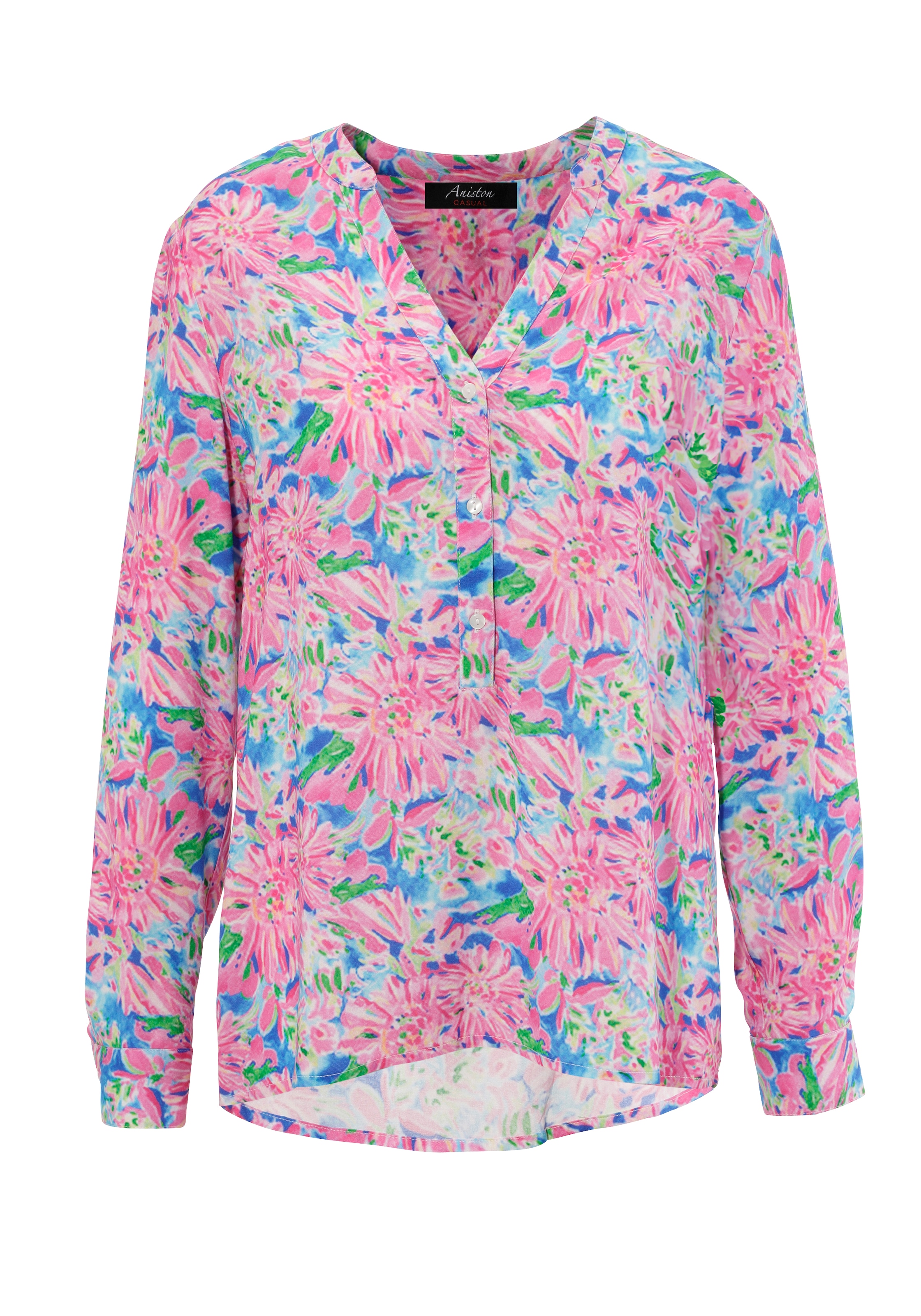 Aniston CASUAL Schlupfbluse mit farbenfrohem, malerischen Blumendruck