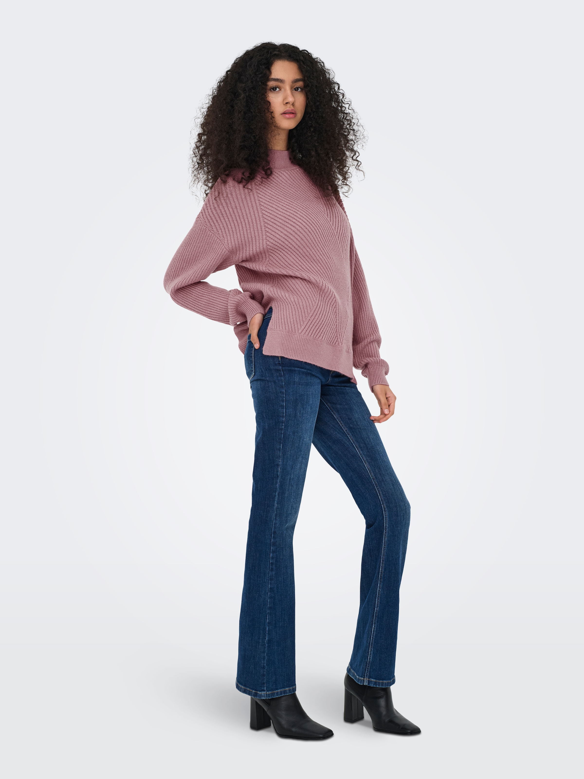 ONLY Pull en tricot »ONLNELI LS HIGHNECK RIB PULLOVER EX KNT«