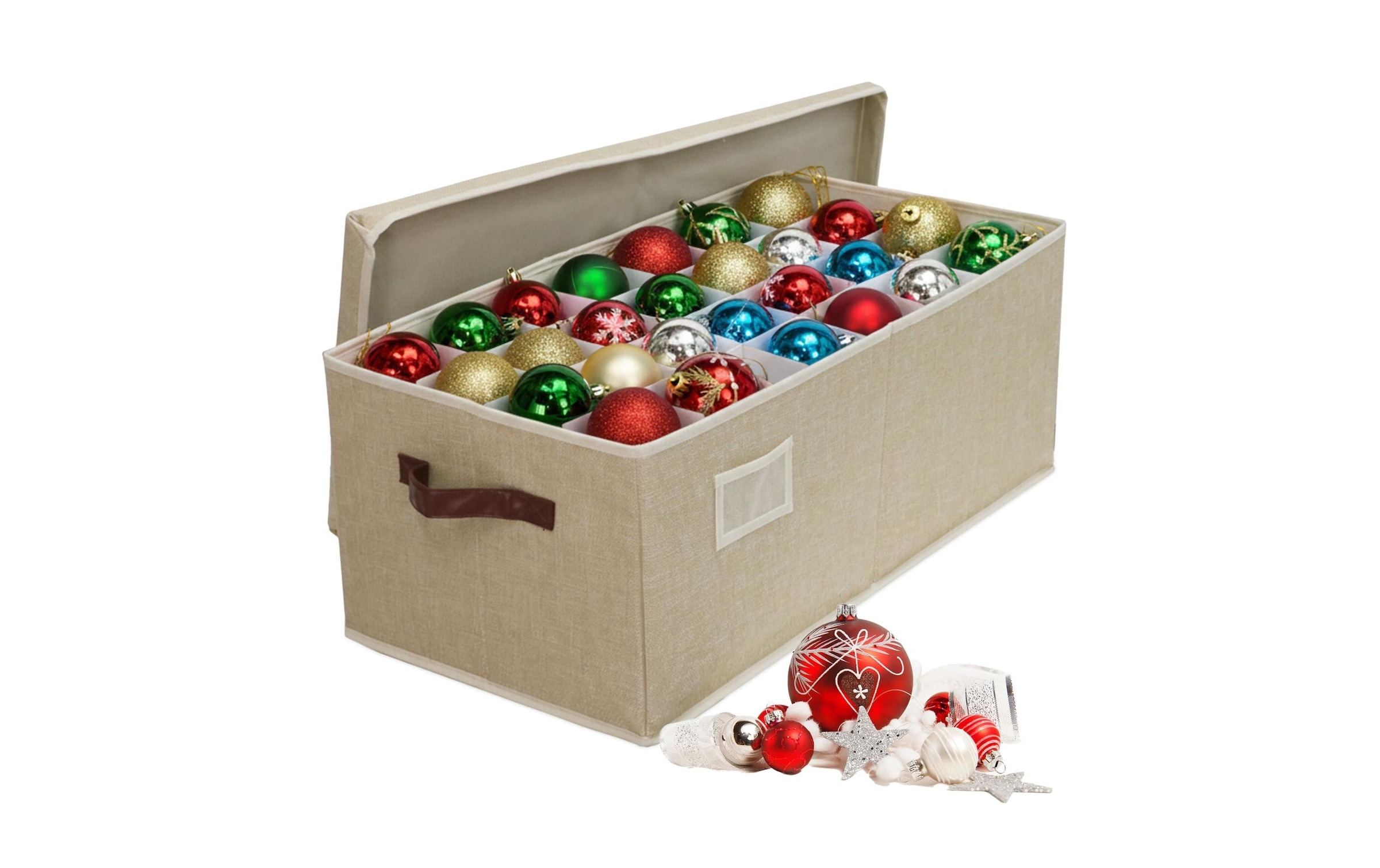 relaxdays Décorations pour l'arbre de Noël »relaxdays Weihnachtskugel Aufbewahrungsbox «
