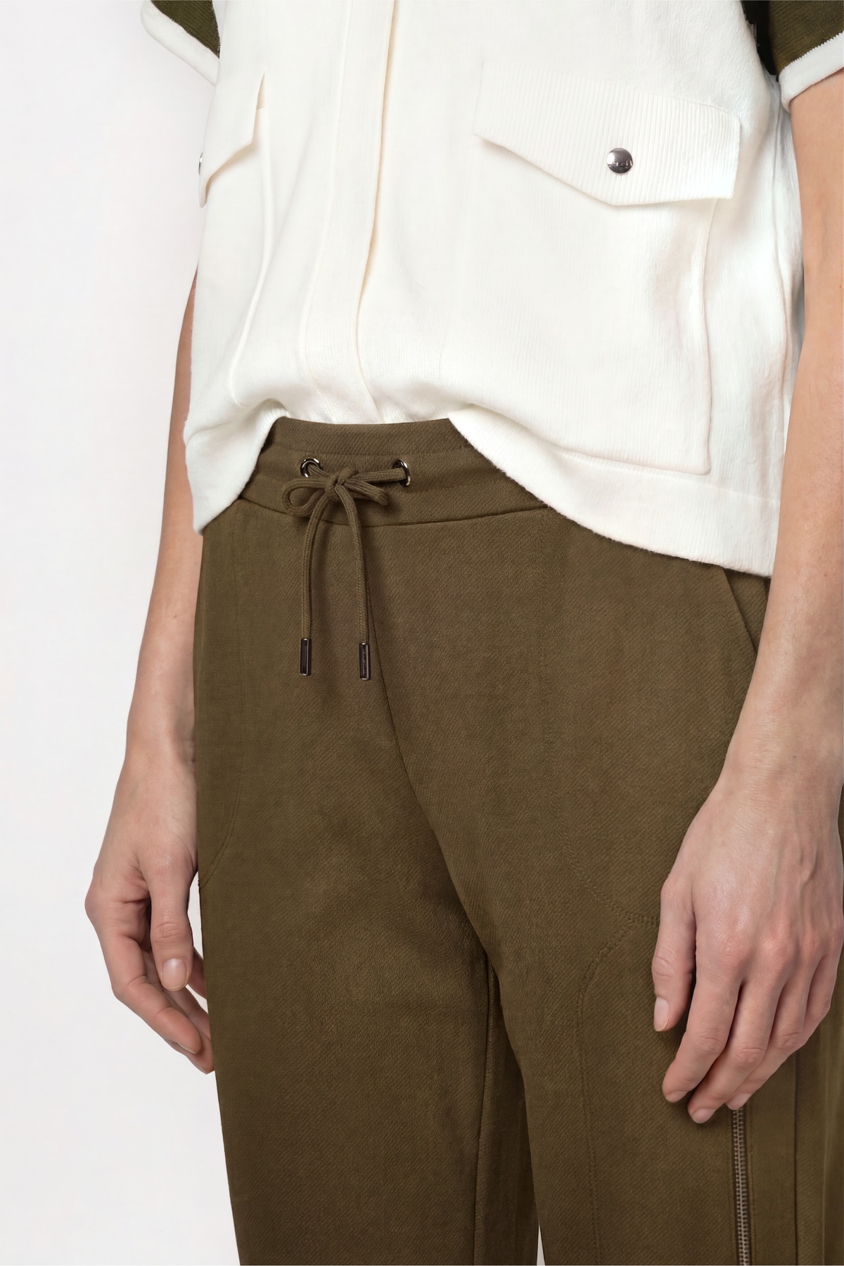 Monari Pantalon de jogging »Hose Basic Rippe 72cm«  Coupe régulière avec poches