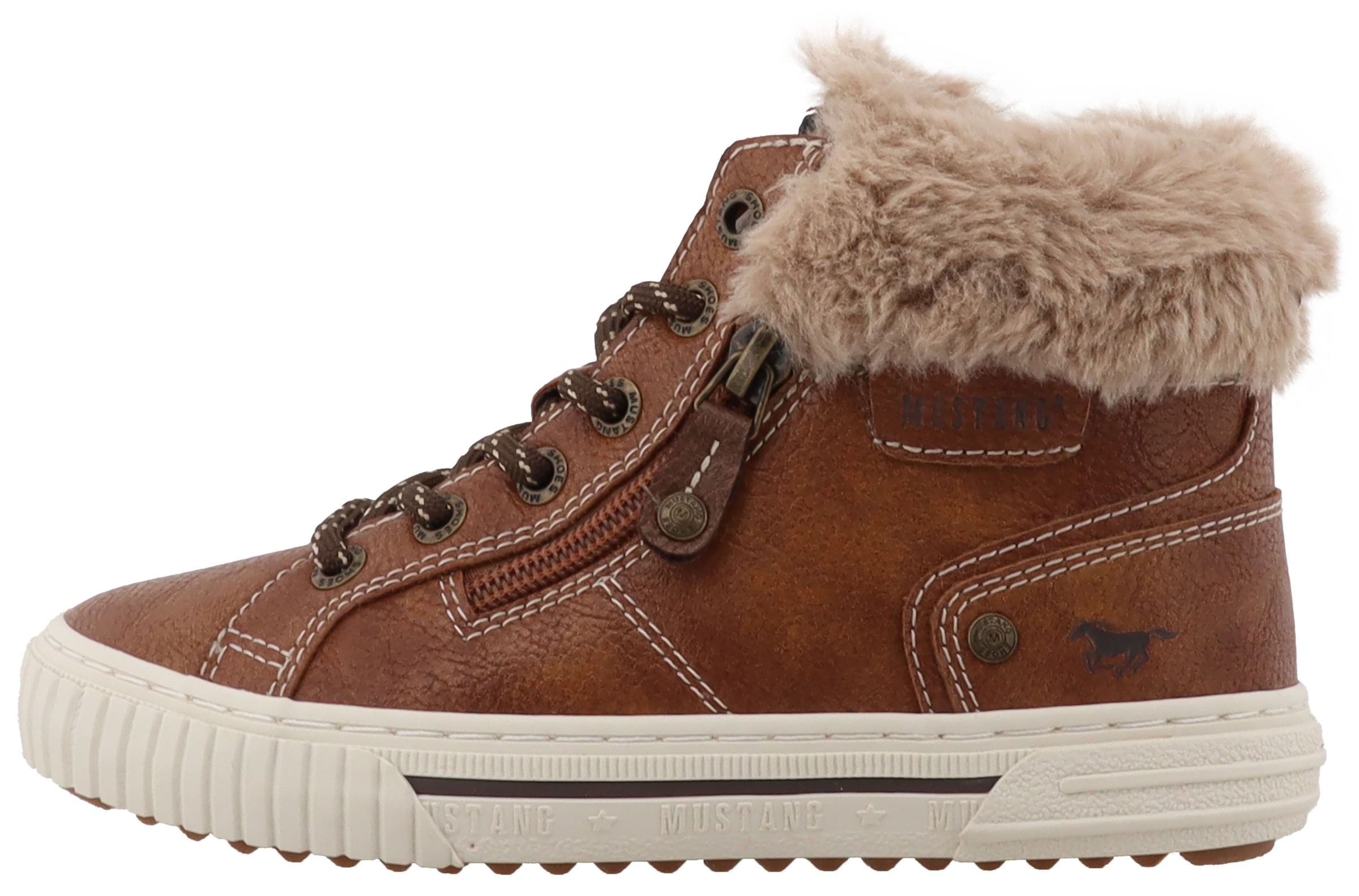 Mustang Shoes Bottes d'hiver »Ezio«  baskets montantes, bottines à lacets avec fermeture éclair