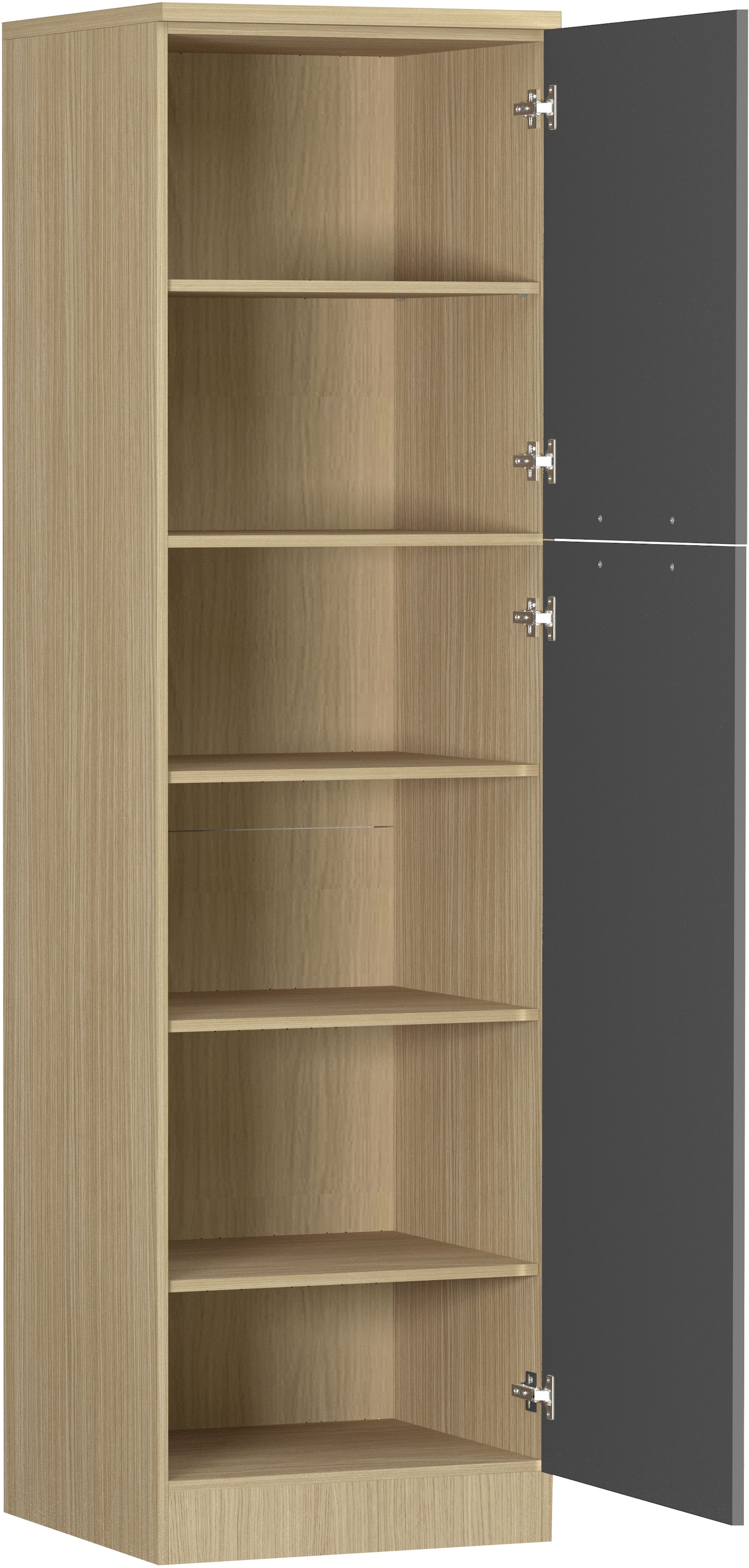 KOCHSTATION Armoire à provisions »Luna, Hochschrank, Küchenvorratsschrank, Speiseschrank, Made in Italy« B/T/H: 60×60×214,5 cm, mit 6 grosszügigen Fächern