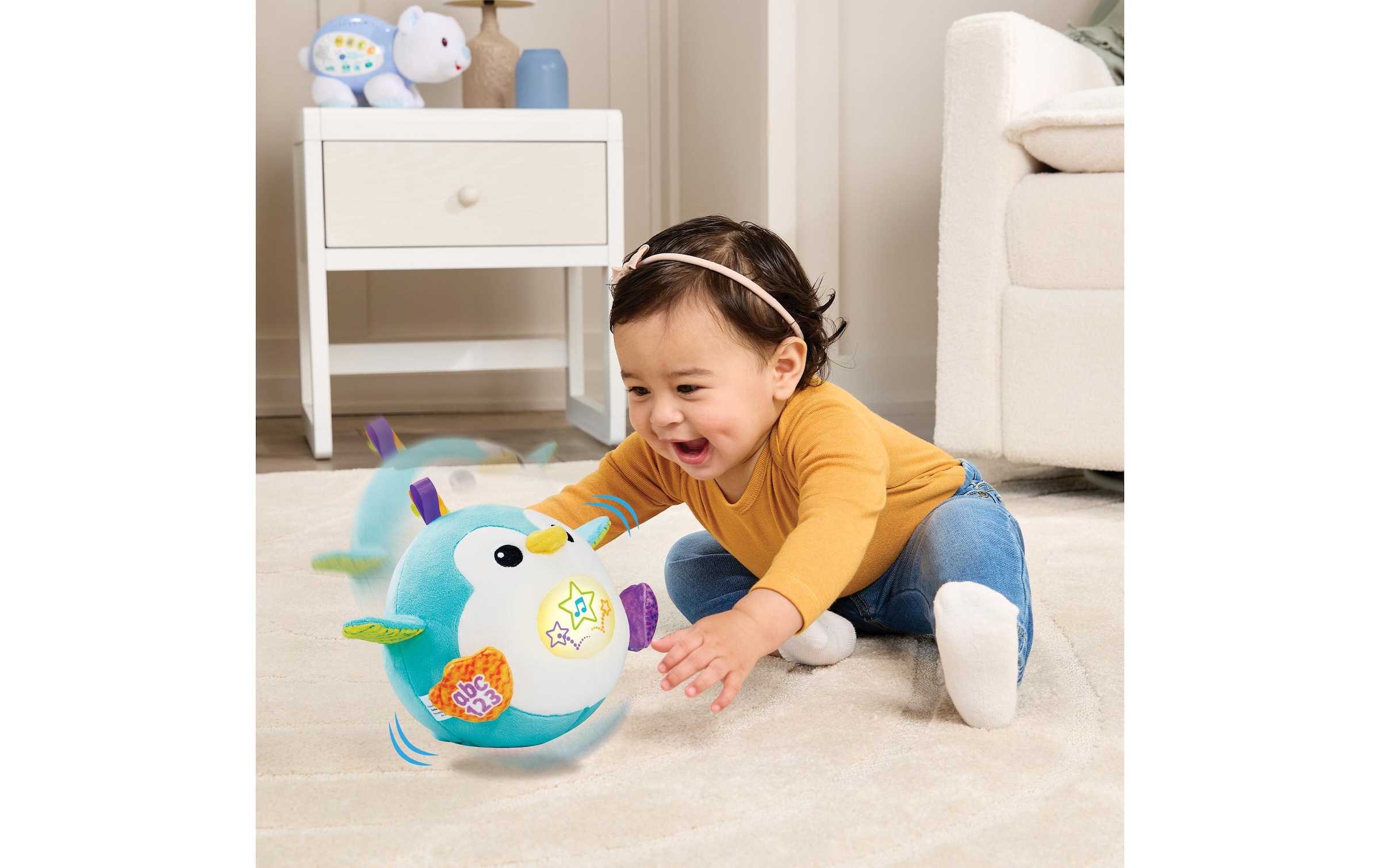 Vtech® Animal gonflable »Vtech Baby, Hüpfspass-Pinguin« Avec fonction enregistrement