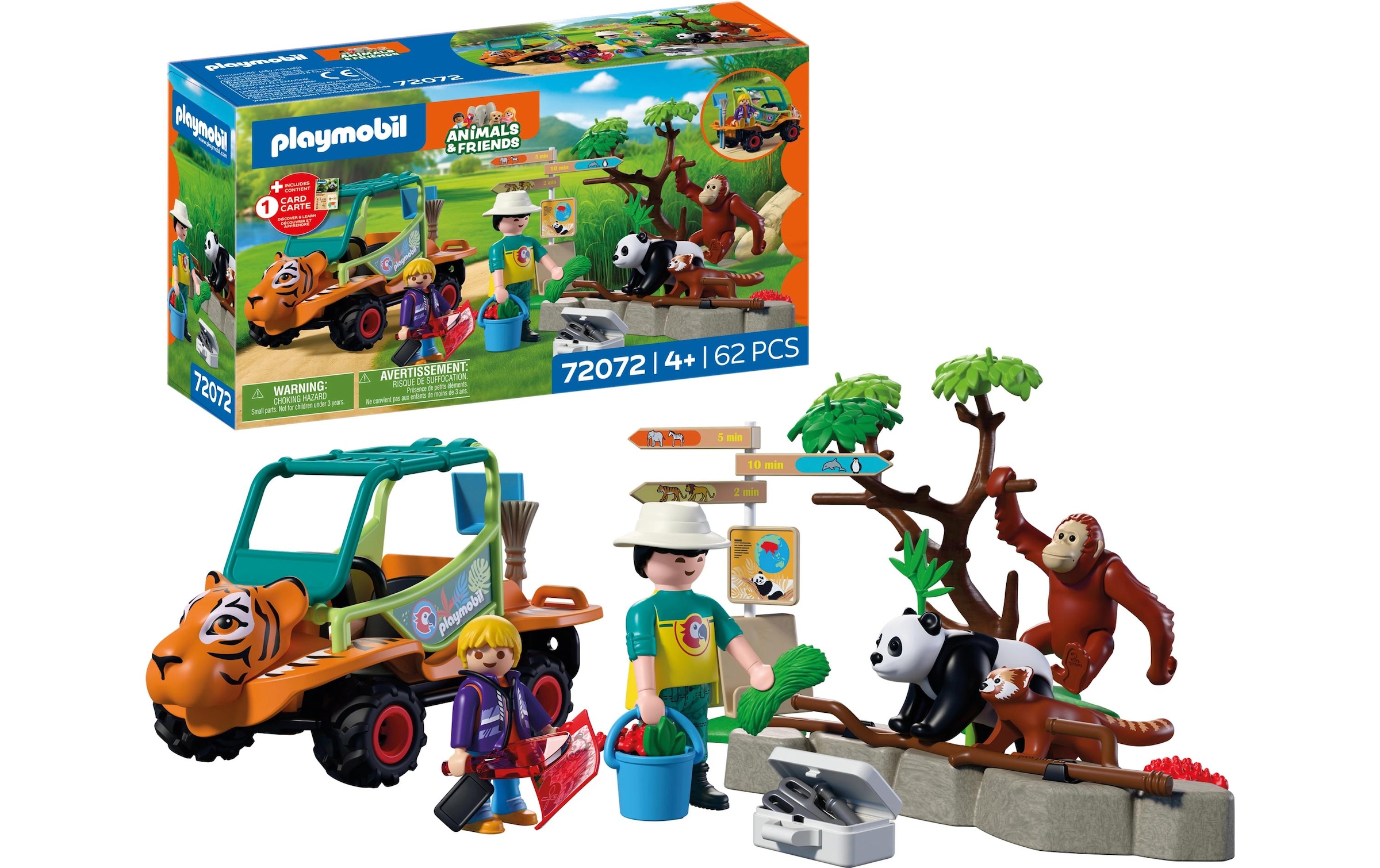 Playmobil® Konstruktions-Spielset »Zoo: Tierpflegermobil (72072), Animals & Friends« Made in Europe