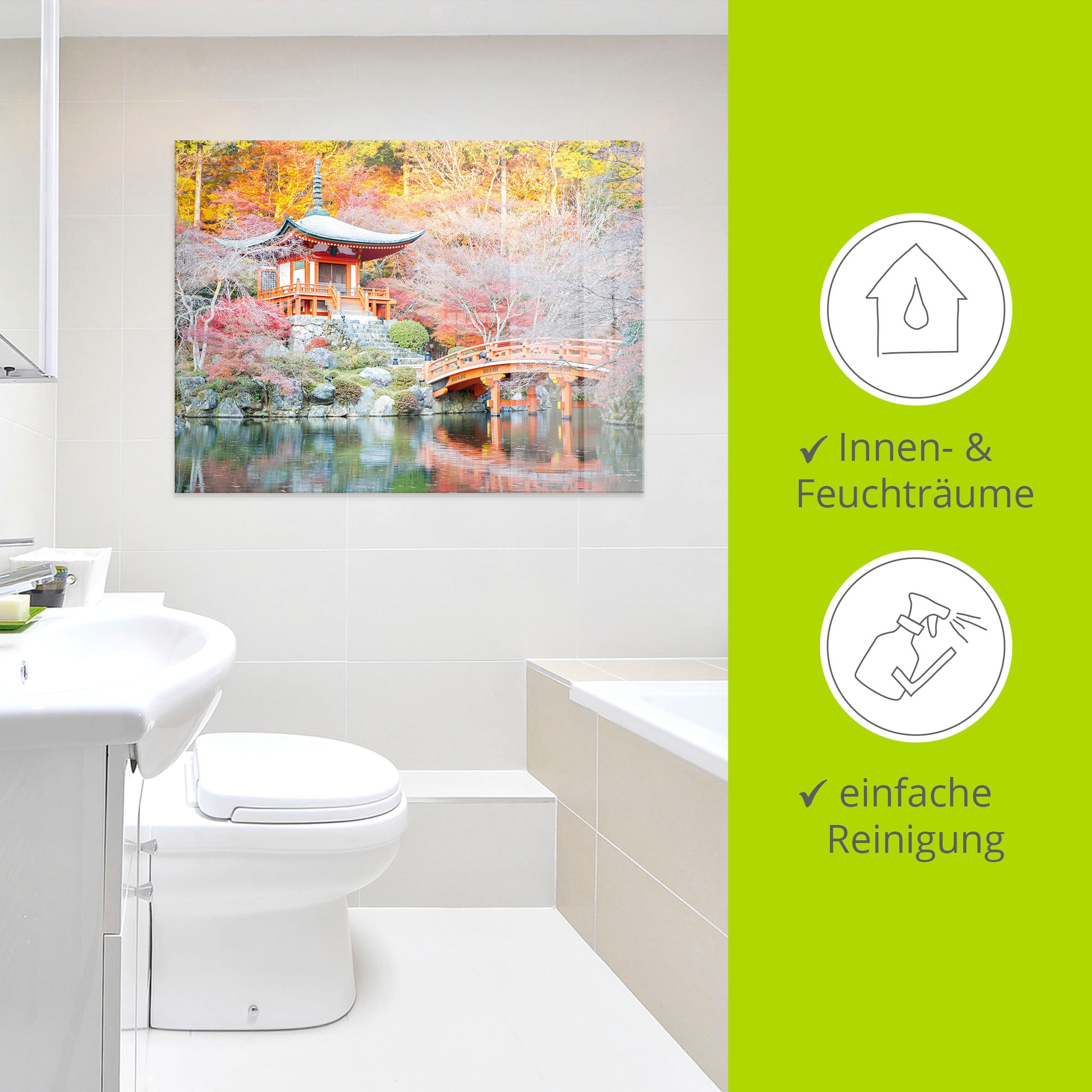 Artland Glasbild »Shingo Buddhistischer Tempel« Gebäude 1 Stk. tlg. in verschiedenen Grössen