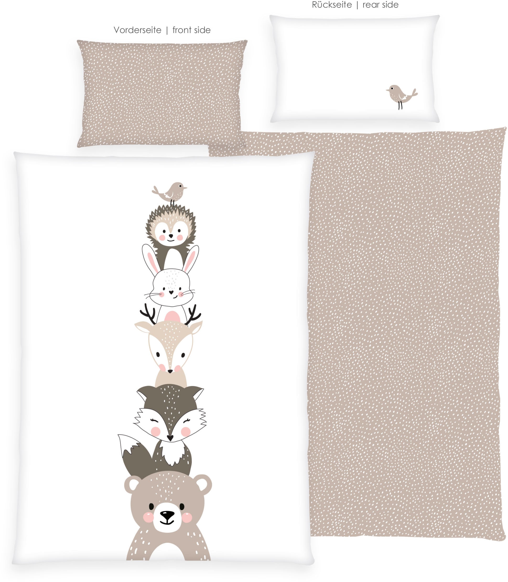 Baby Best Linge de lit pour bébé »babybest Woodland Crew« 1 cuis avec fonction réversible