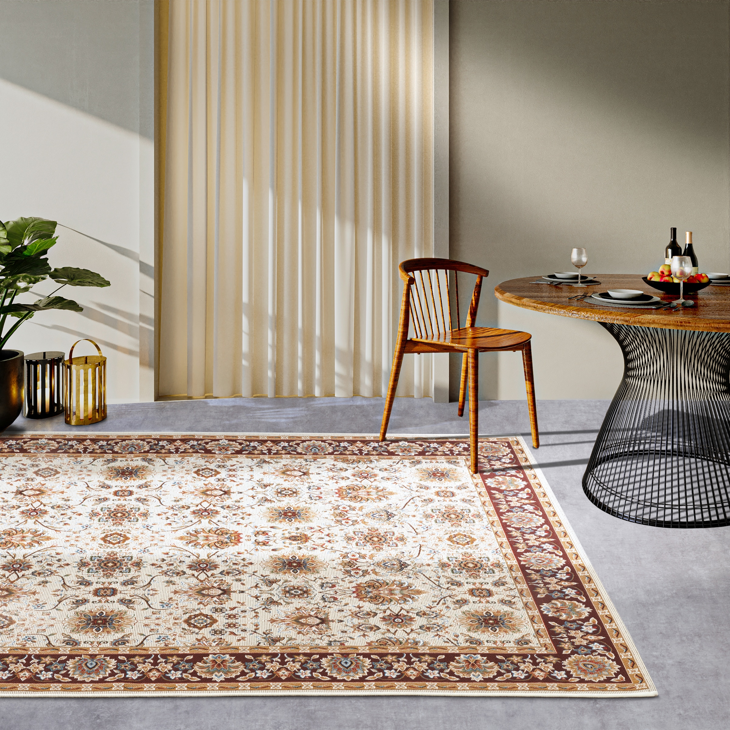 Villeroy & Boch Teppich »Nicolas« rechteckig 3 mm Höhe In- und Outdoor, Flachgewebe, wetterfest, Balkon, Klassisch, Terrasse