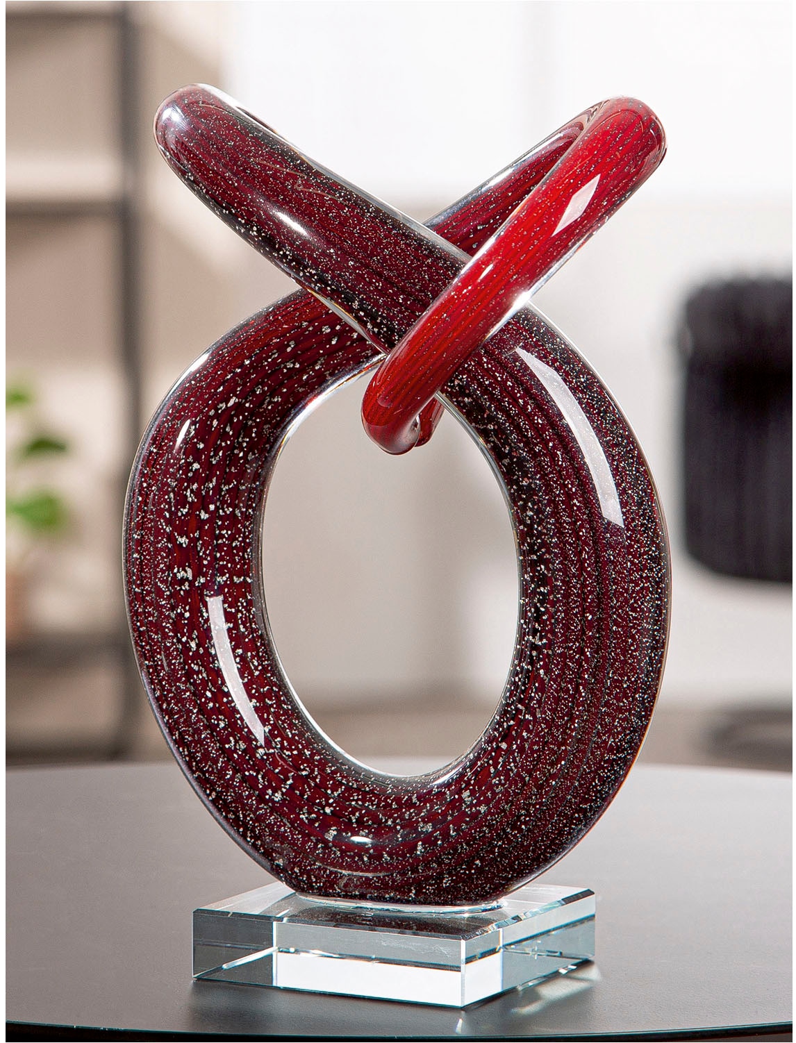 Casablanca by Gilde Objet décoratif »Skulptur Curvum rot H. 24 cm«