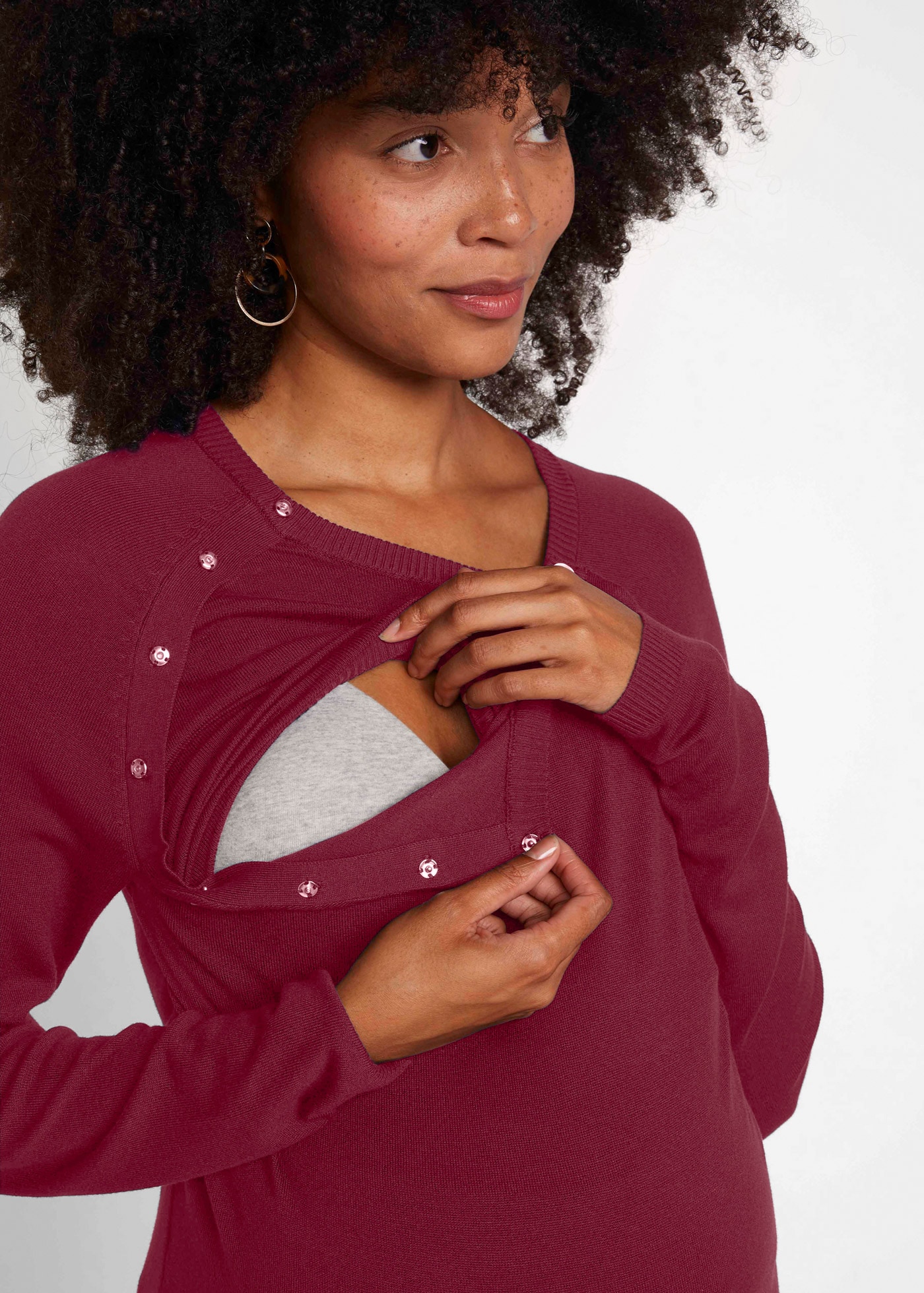 bonprix Stillpullover »2-in-1 Umstands- und Stillpullover aus Feinstrick«, 2-in-1 Umstands- und Stillpullover aus Feinstrick
