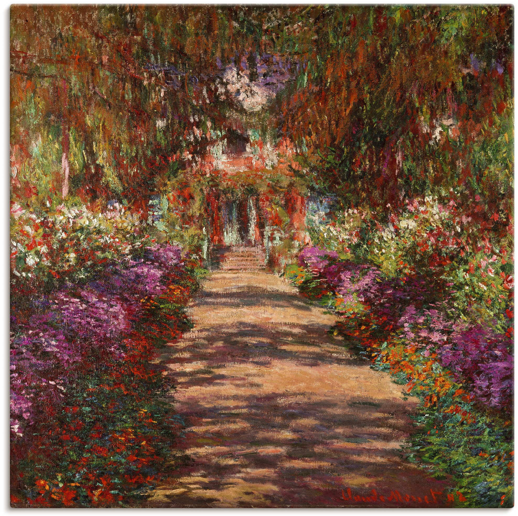 Artland Wandbild »Weg in Monets Garten in Giverny. 1902« Garten 1 Stk. tlg. als Alubild, Leinwandbild in verschied. Grössen