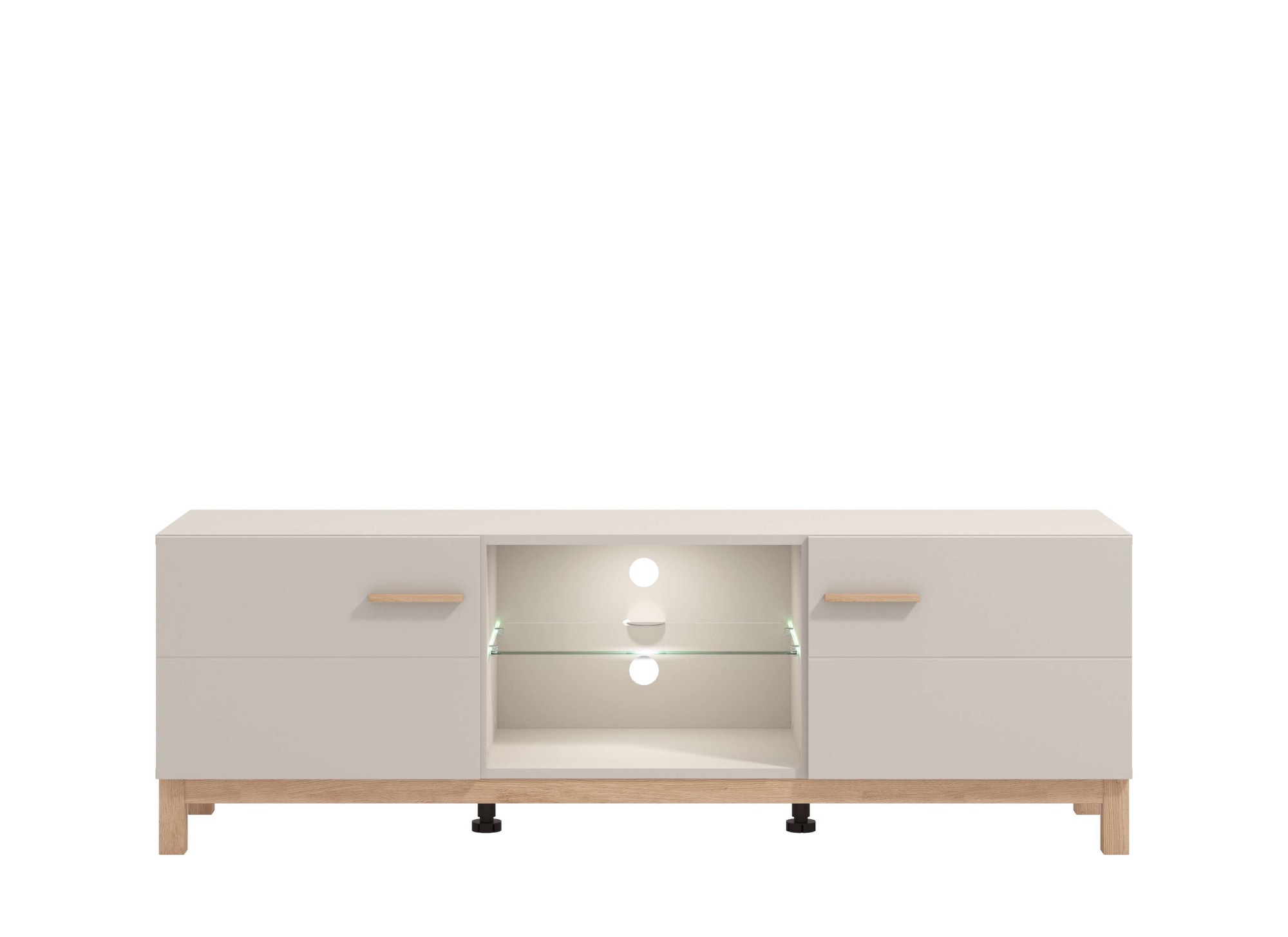 Home affaire Banc TV »Essex, TV-Board, TV-Kommode, TV-Schrank, TV-Unterschrank, TV-Möbel« Elegantes Lowboard (154 cm) in Kaschmir mit viel Stauraum