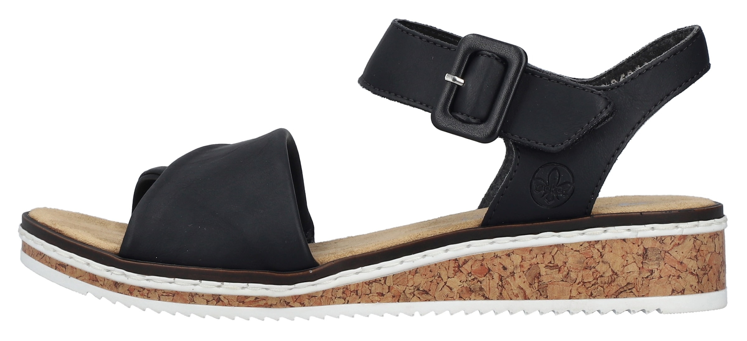 Rieker Sandalette  Keilsandale, Sommerschuh, Urlaubsschuh mit Klettriemchen
