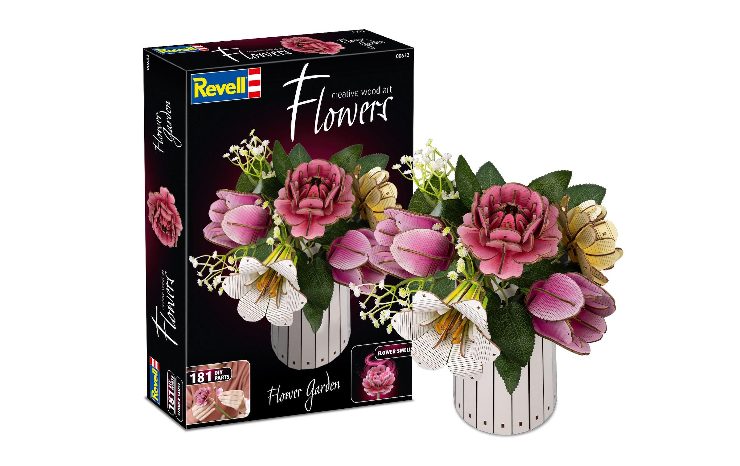 Revell® Modellbausatz »Flower Garden Holz, mit Vase und Duft« 181 Stk. tlg.