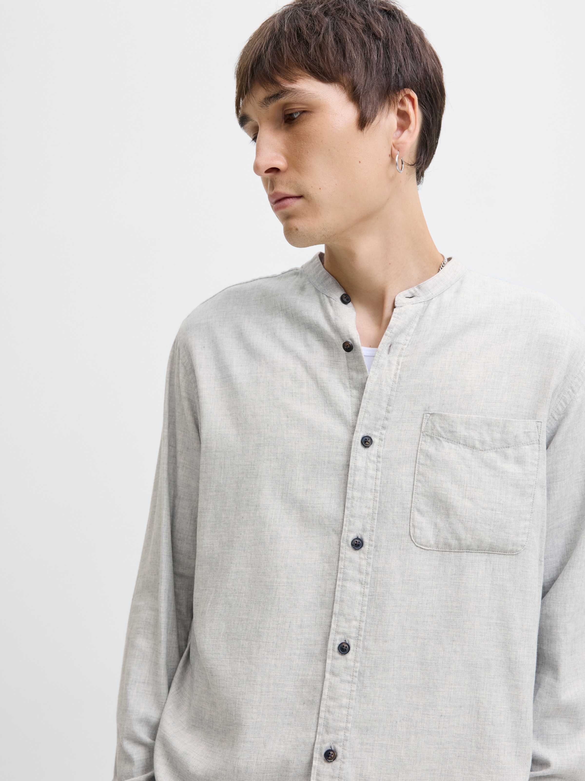 Jack & Jones Langarmhemd »JJEBAND MELANGE SHIRT L/S SN«