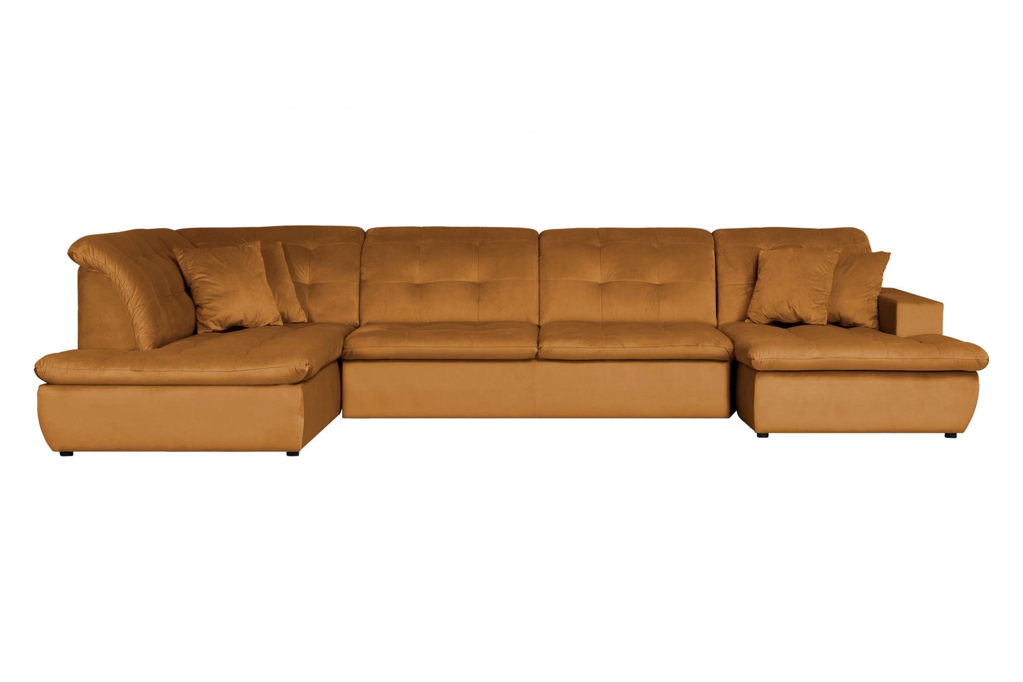 INOSIGN Wohnlandschaft »BRISBANE NEU U-Form« mit feiner Steppung, Matten-Optik, incl. Zierkissen