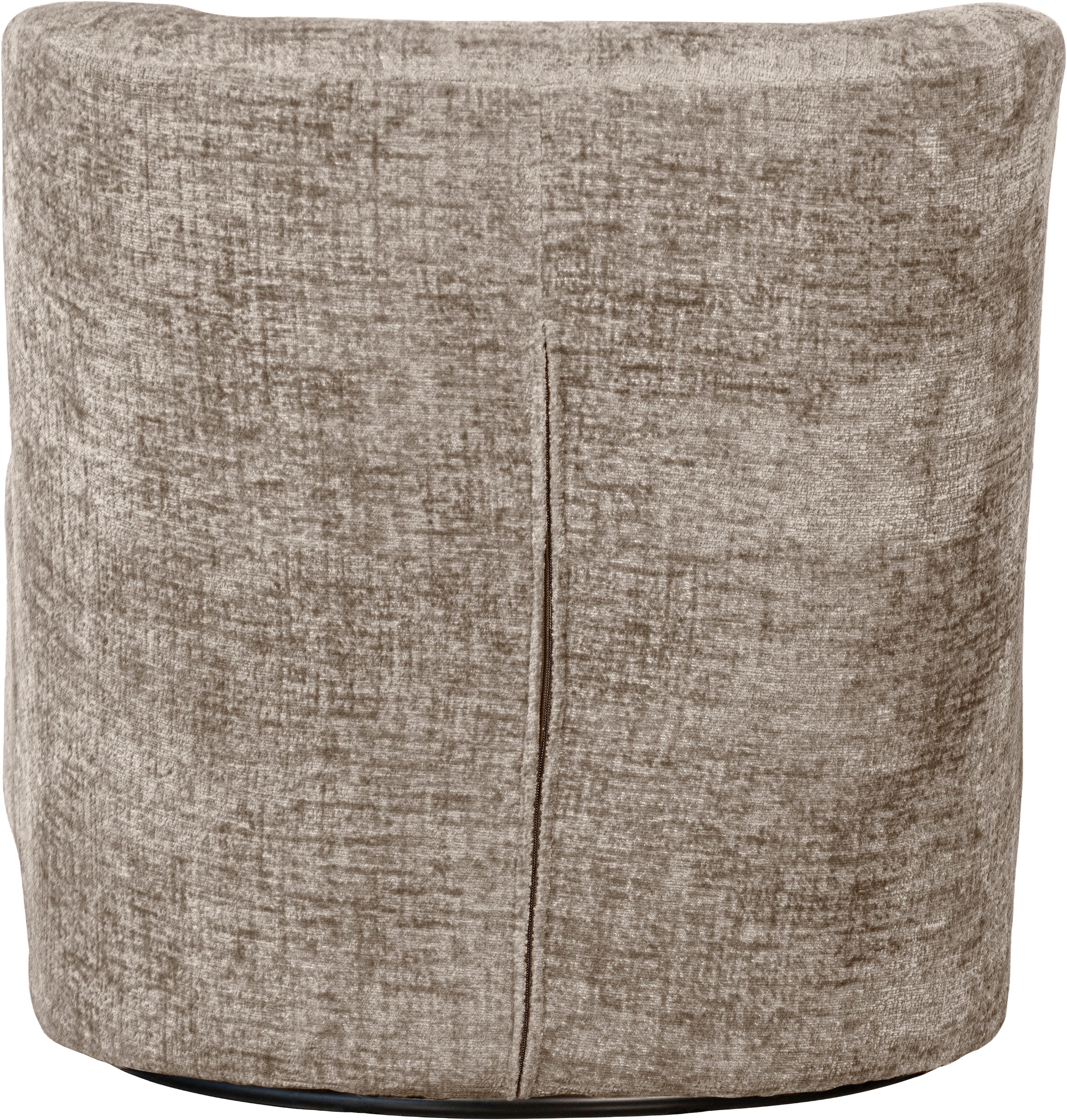 WOOOD Fauteuil pivotant »Atty mit struktur-Velvetbezug und Drehmechanismus B 74 x T 65 x H 75cm« Très haute résistance à l'usure, livré monté, capacité de charge 120 kg
