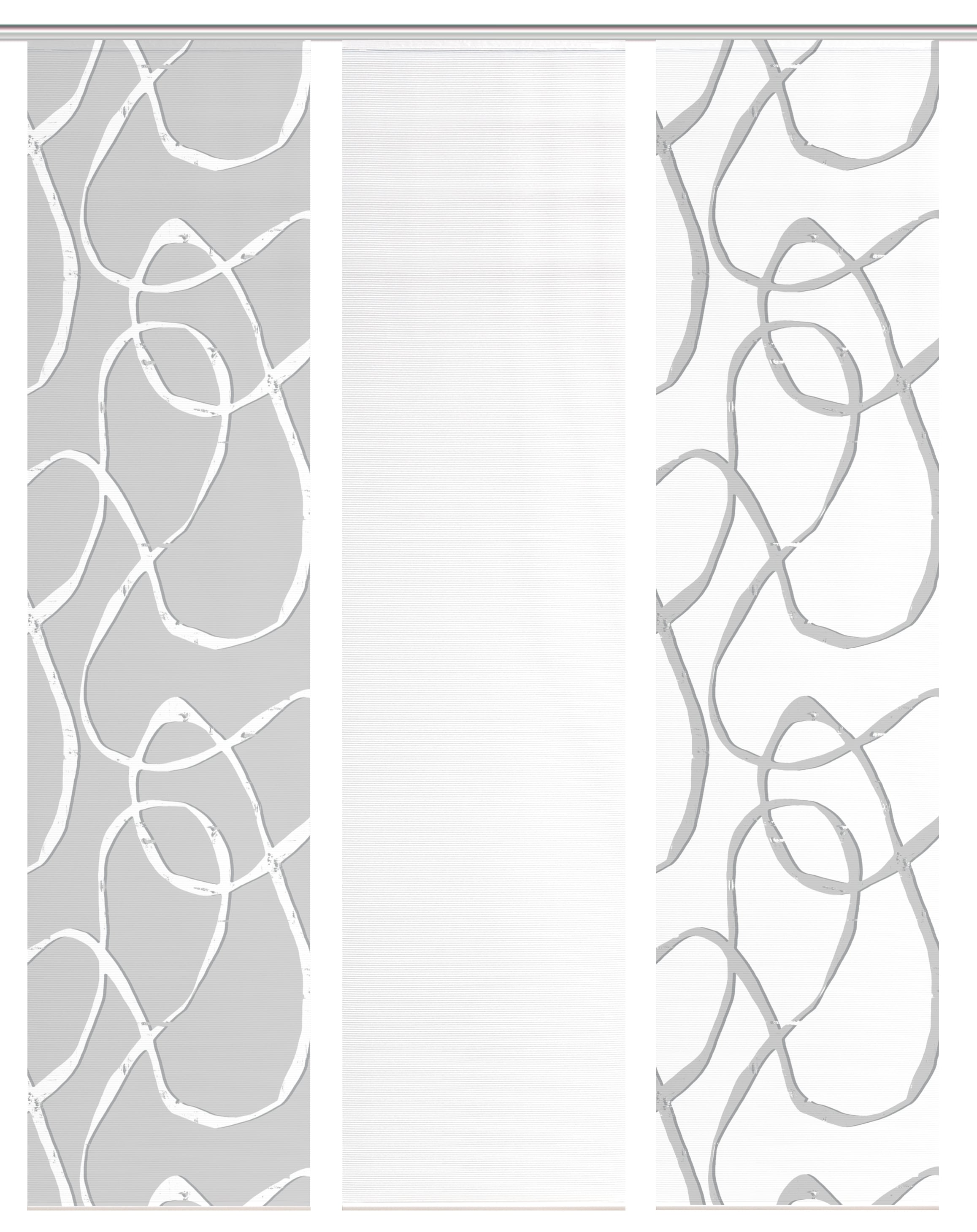 Vision S Rideau coulissant »OPHELIA KOMBI« Support de panneau 3 cuis tlg. rideau coulissant, aspect bambou, impression numérique, SET