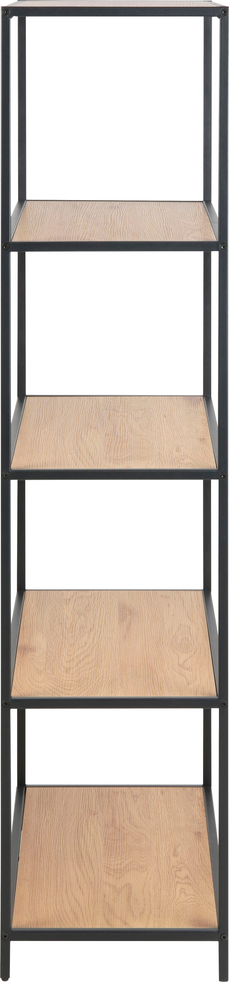 ACTONA GROUP Étagère à livres structure métal style industriel moderne, 4 étagères, hauteur 150 cm