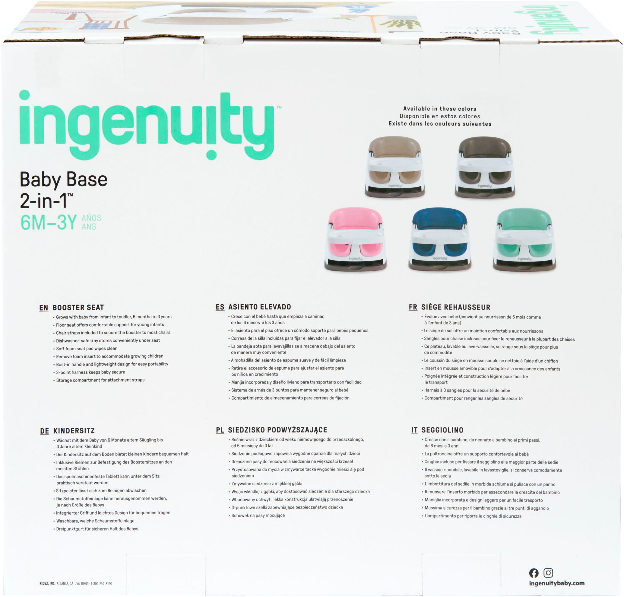 ingenuity Tischsitz »Baby Base 2-in-1™ Seat – Peony™«