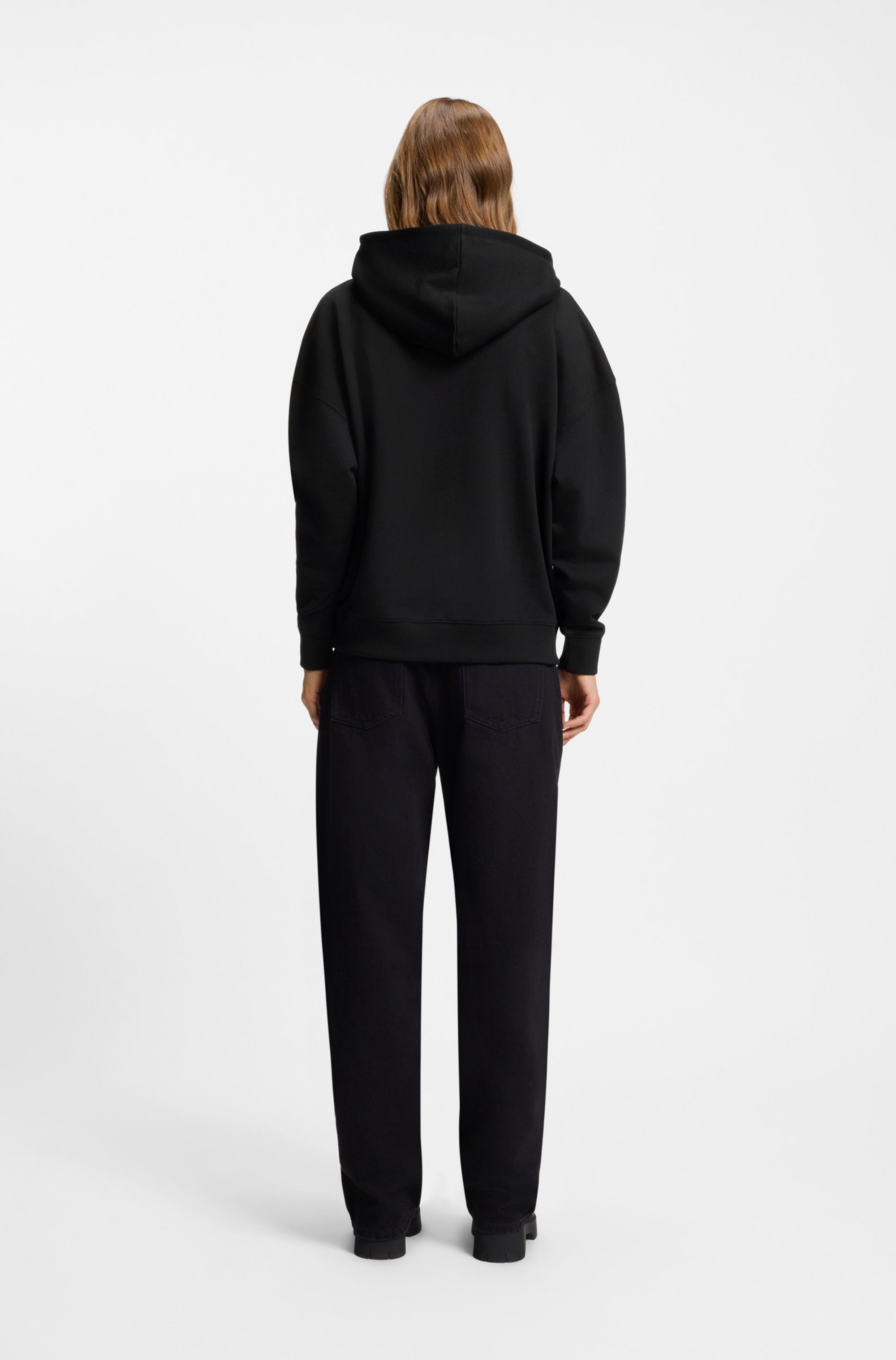 HUGO Blue Hoodie »Dolasa«, Relaxed Fit, mit glänzendem Frontprint
