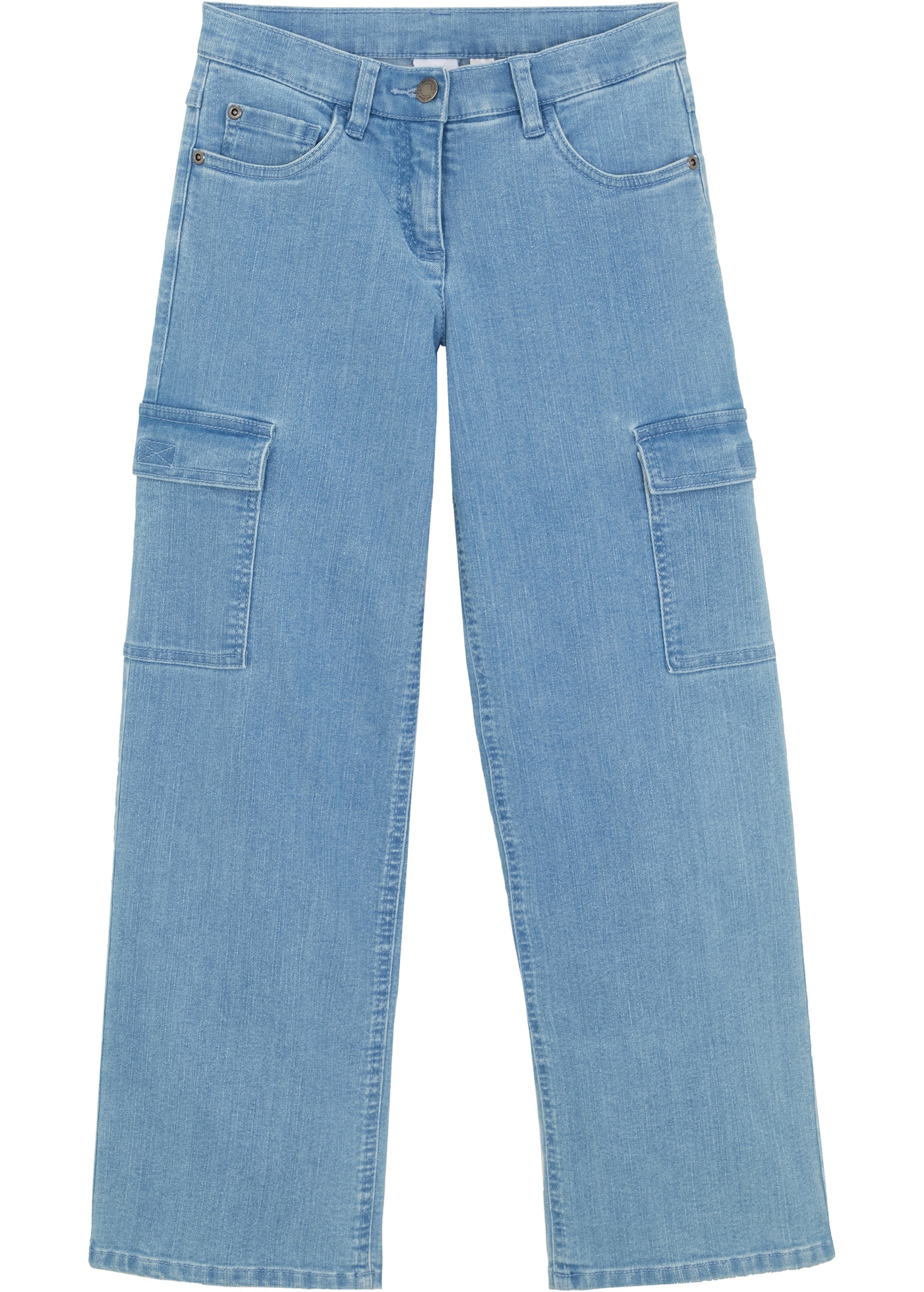 bonprix Jeans cargo »Weite Cargo-Jeans Mid Waist«, Weite Cargo-Jeans Mid Waist
