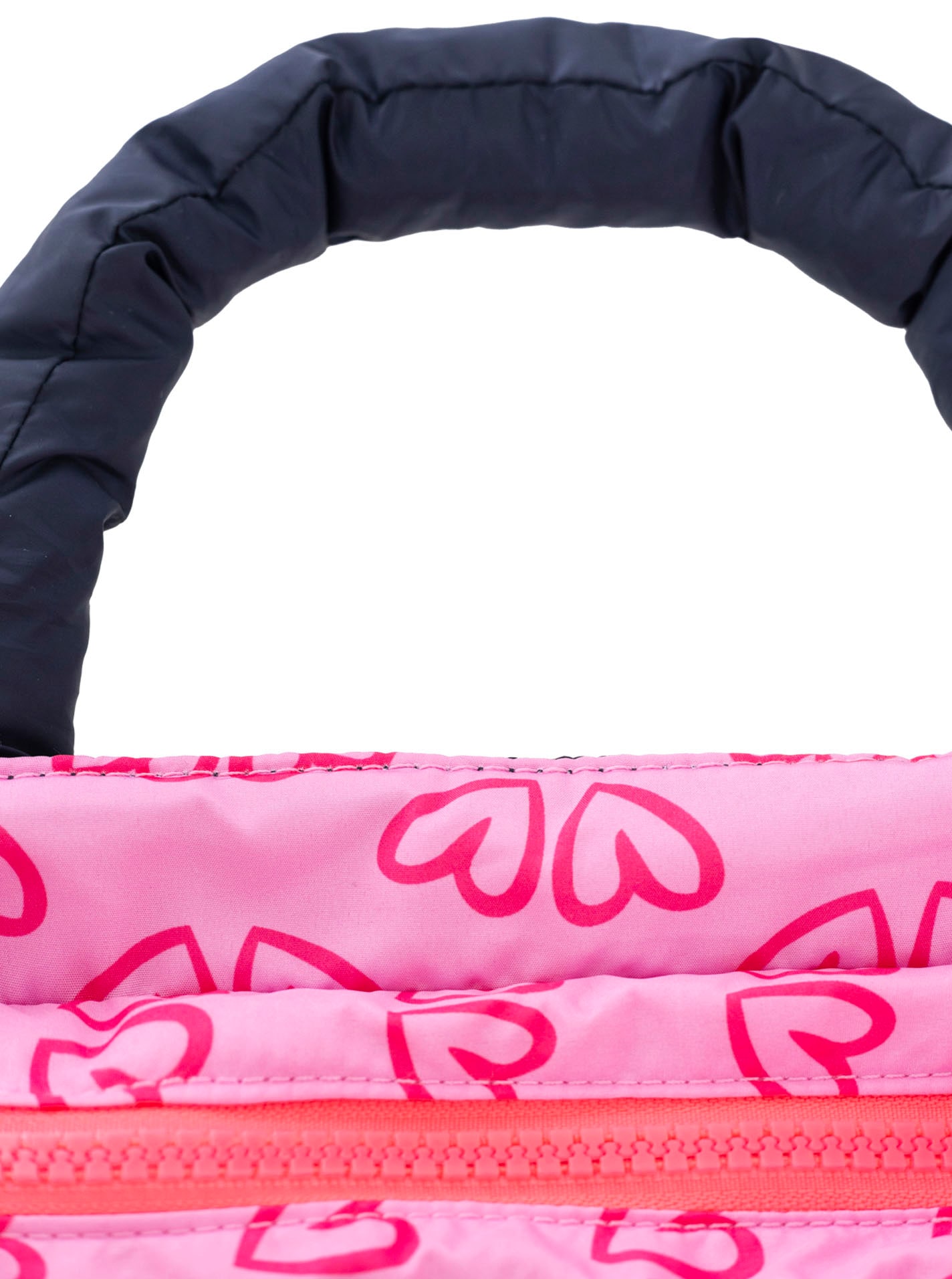 Zwillingsherz Sac de transport »"Steppung & Patch"« avec matelassage, bandoulière amovible, patch rose