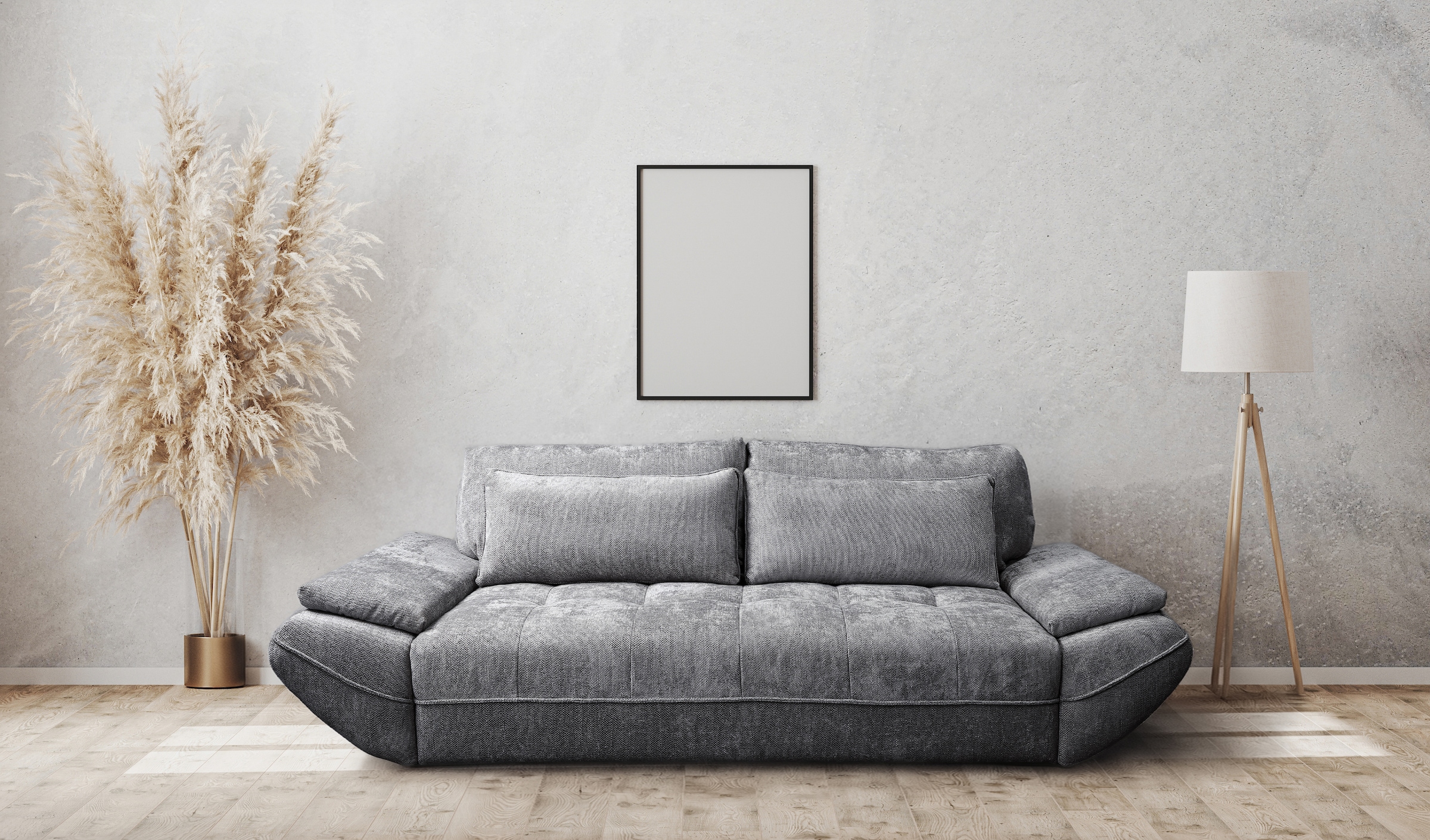 exxpo - sofa fashion Canapé Big »Elma Mega Schlafsofa, Breite 280, bequem und komfortabel« incl. fonction lit et coffre, grand confort d'assise, matelassage sur l'assise