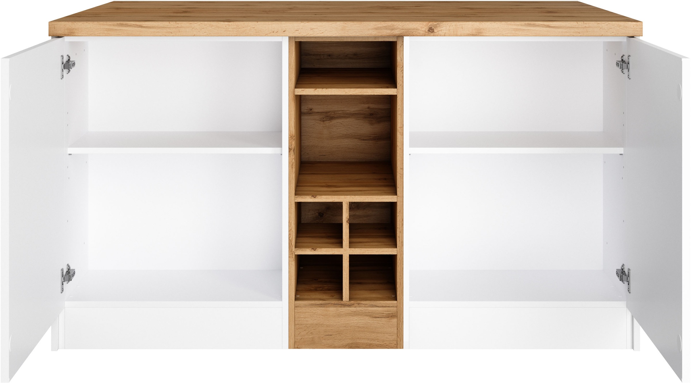 KOCHSTATION Ilot de cuisine »KS-Milan« dimensions 153/100 cm, beaucoup d’espace de rangement, lieu central : cuisine