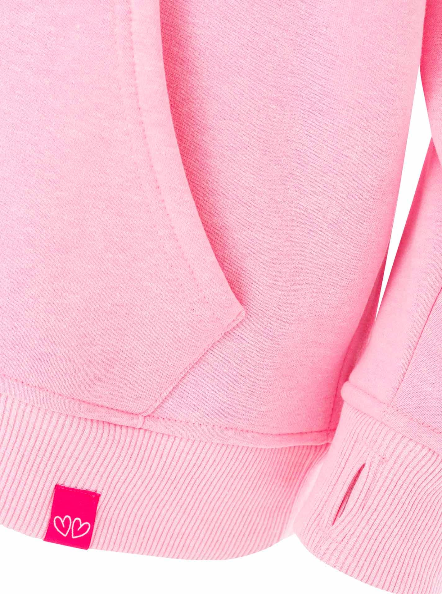 Zwillingsherz Hoodie »"AMOUR"«, gesticktes Motiv mit Herzen und Spitze, Kapuze, Kängurutasche
