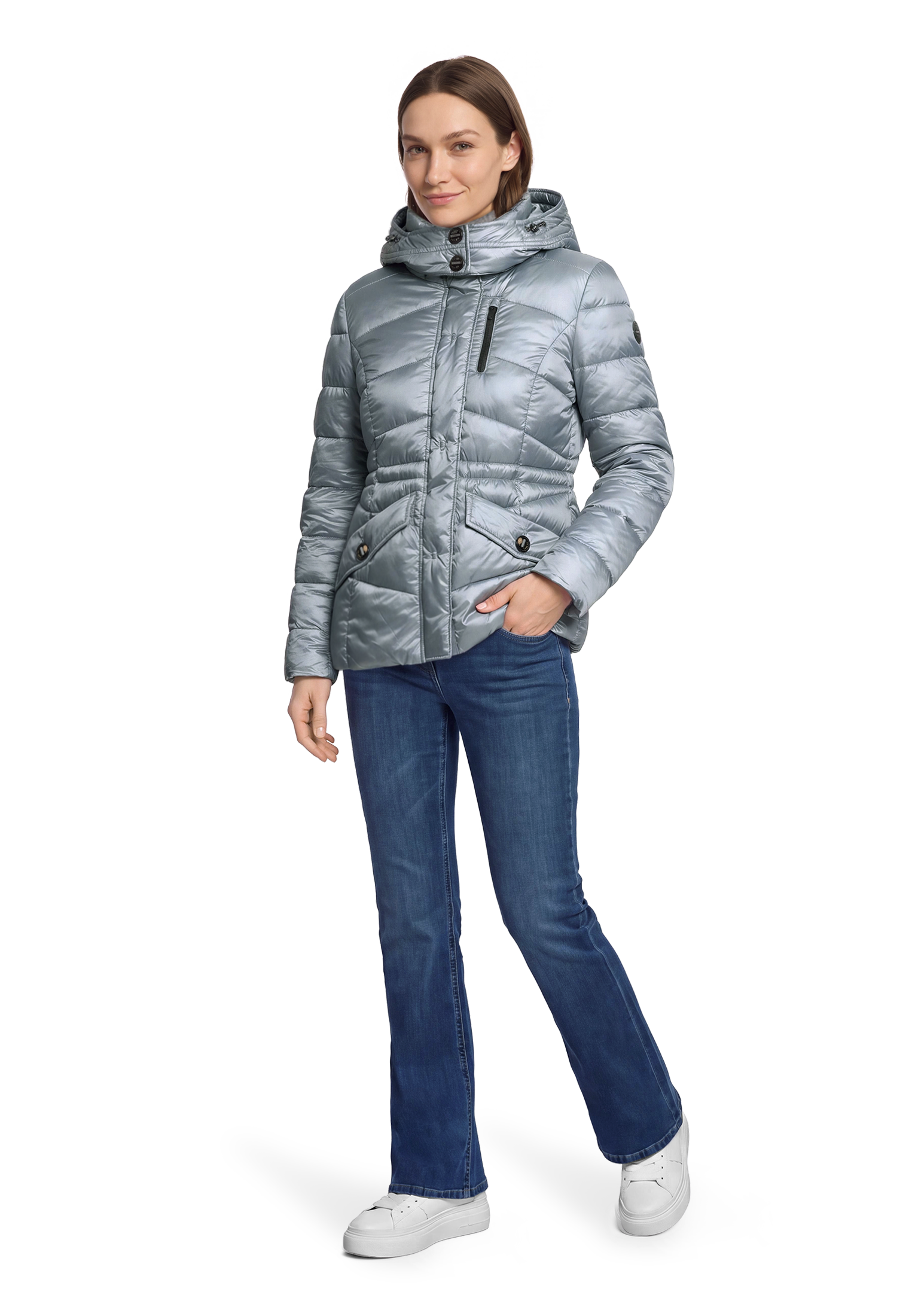 Gil Bret Steppjacke mit Kapuze mit abnehmbarer Kapuze
