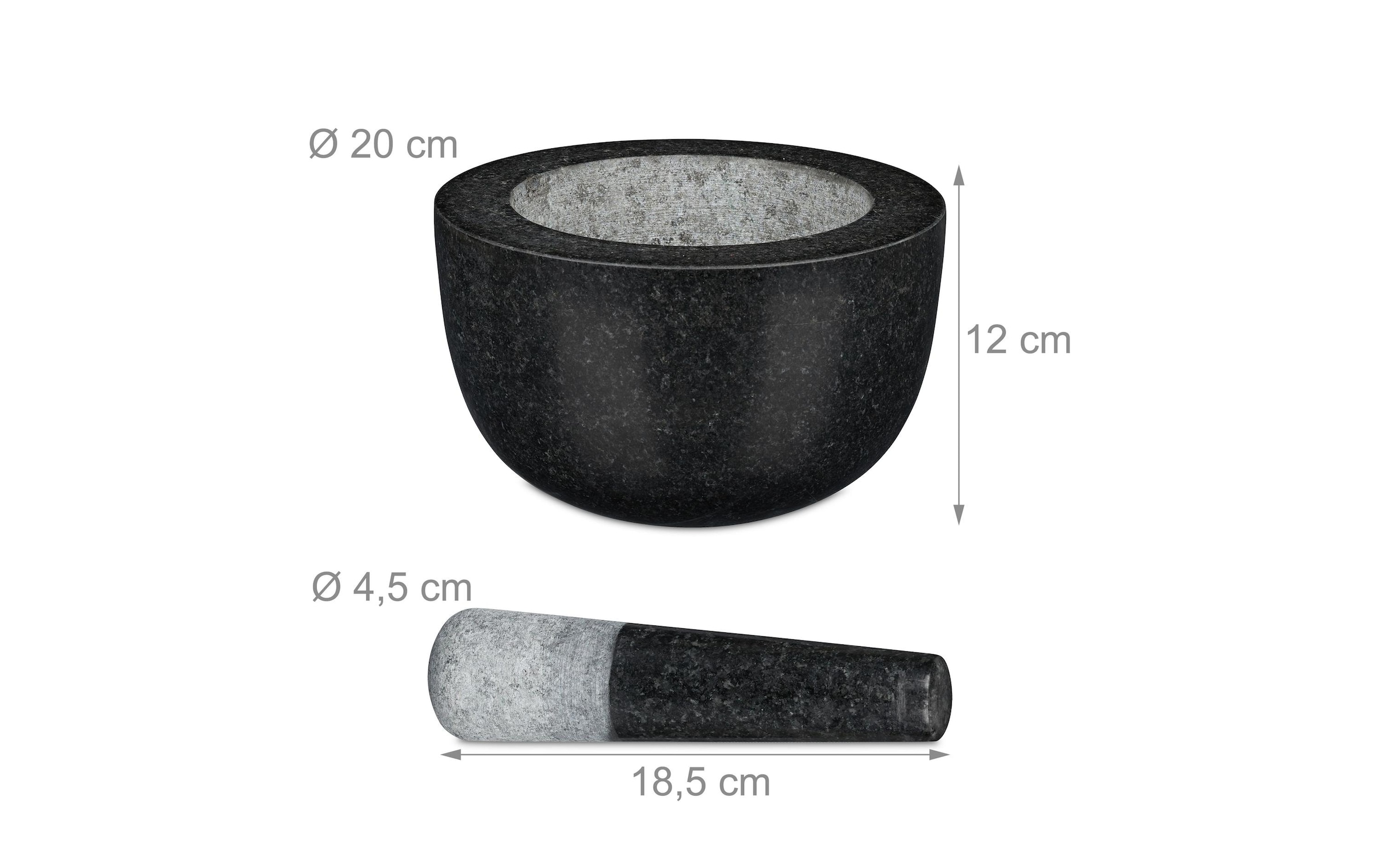 relaxdays Mörser »20 cm«
