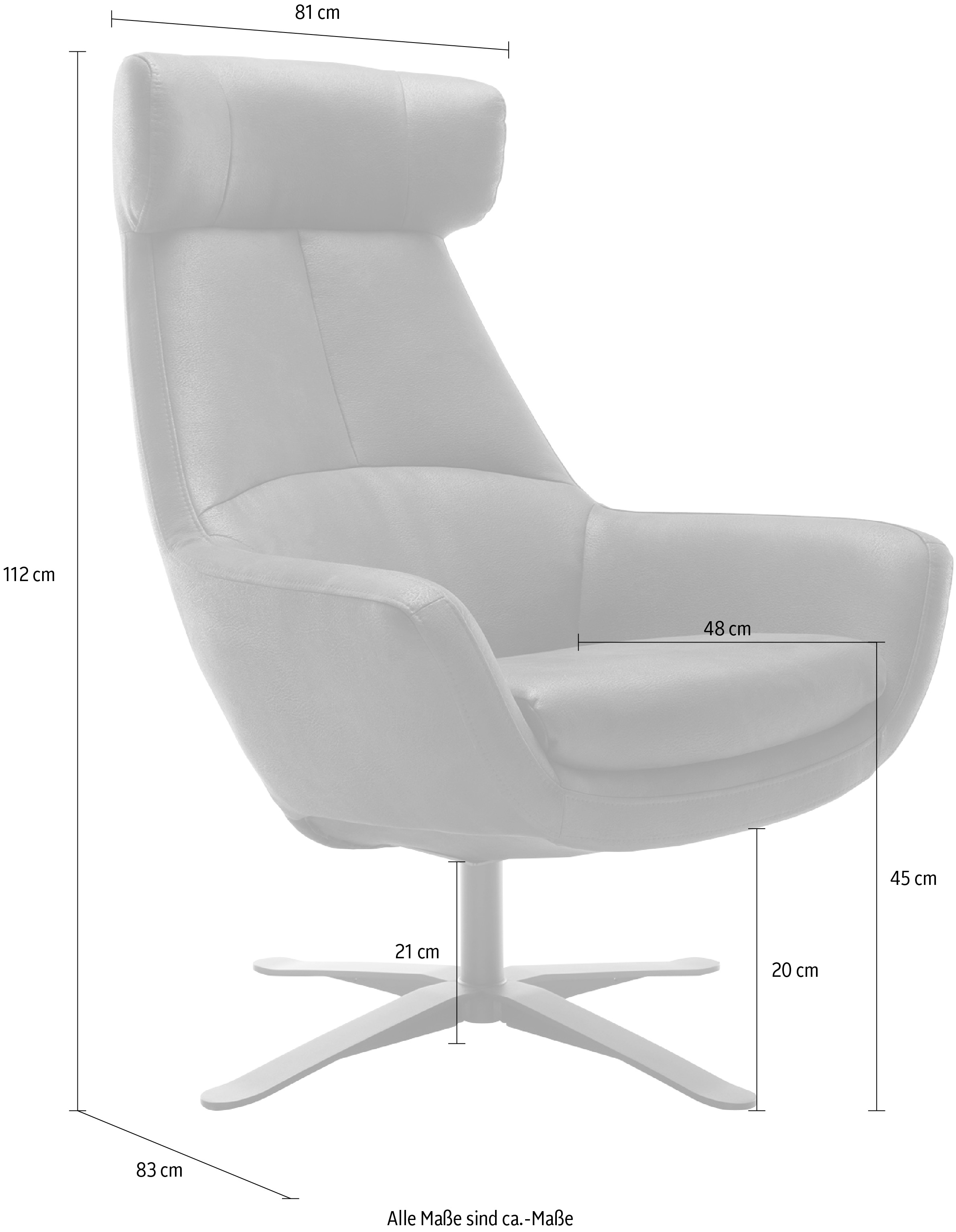 BETYPE Drehsessel »Be Organic High Back, Loungesessel, Hochlehnsessel« in elegantem Design mit Drehfunktion