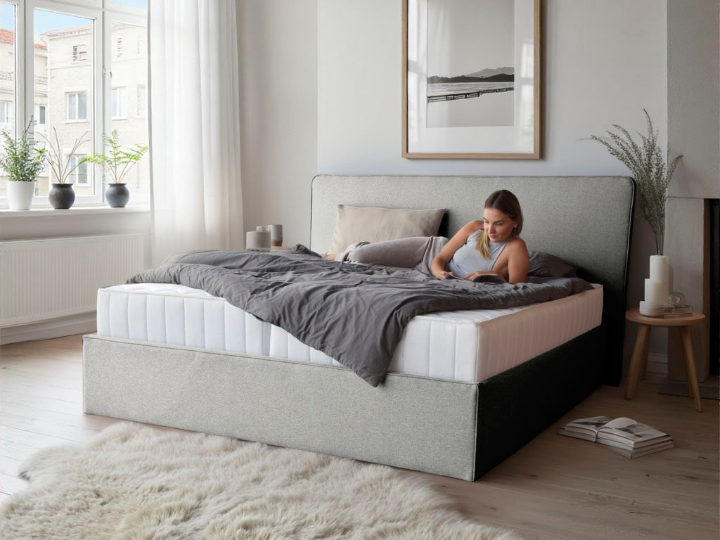 COLLECTION AB Polsterbett »Romo erhältlich in der Breite 180x200cm« 3 Varianten: Rahmen, Lattenrost oder Komplett-Set mit King-Matratze