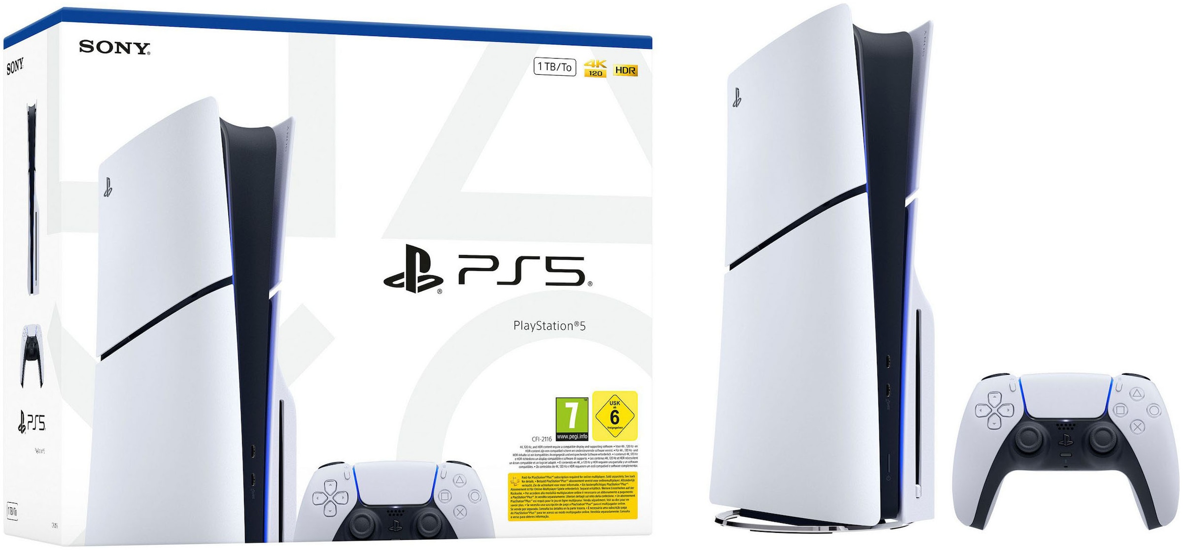 PlayStation 5 Konsolen-Set »PS5 Disk Edition (Slim) inkl.Assassin’s Creed Black Flag Resynced« 1.000 TB