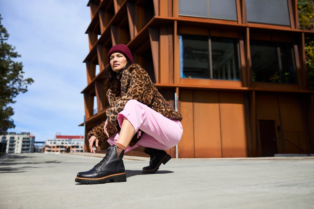 Rieker Schnürstiefelette  , Schnürboots, Blockabsatz, mit praktischem Innenreissverschluss