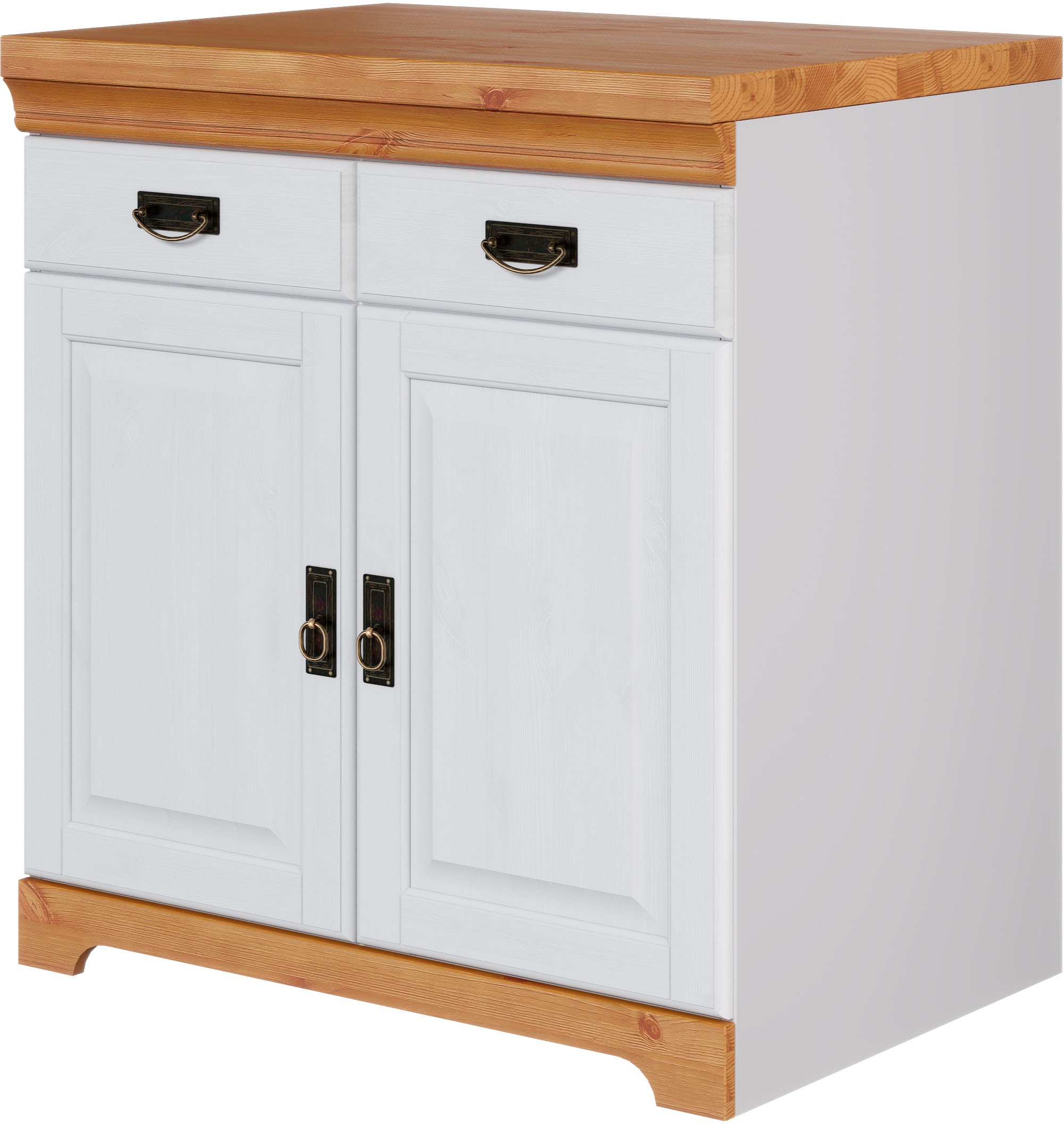 Home affaire Spülenschrank »Rügen« Breite 80 cm, Kiefer massiv, mit 2 Türen