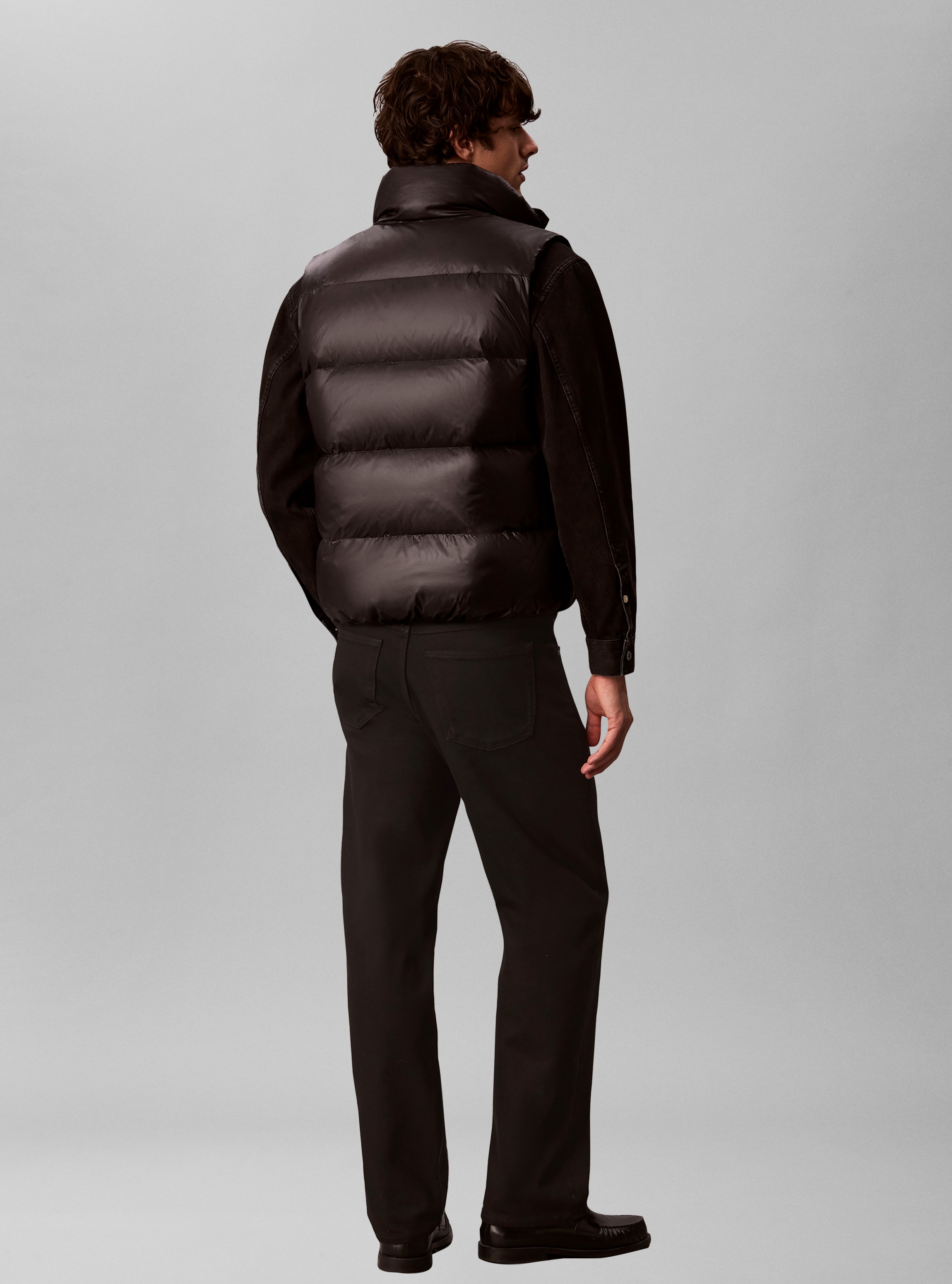 Calvin Klein Steppjacke »GLOSSY STAND COLLAR DOWN« ohne Kapuze Regular fit mit Stehkragen
