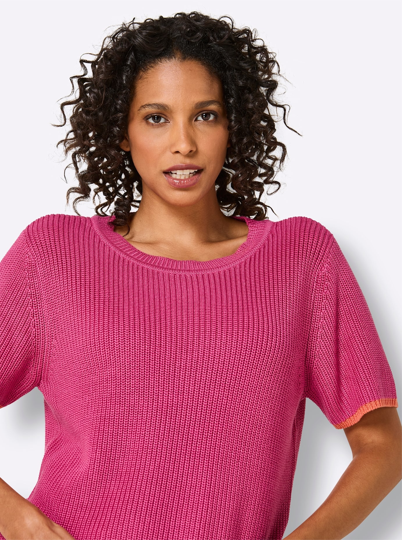 CREATION L PREMIUM Pull à manches courtes »Lyocell-Baumwoll-Pullover«
