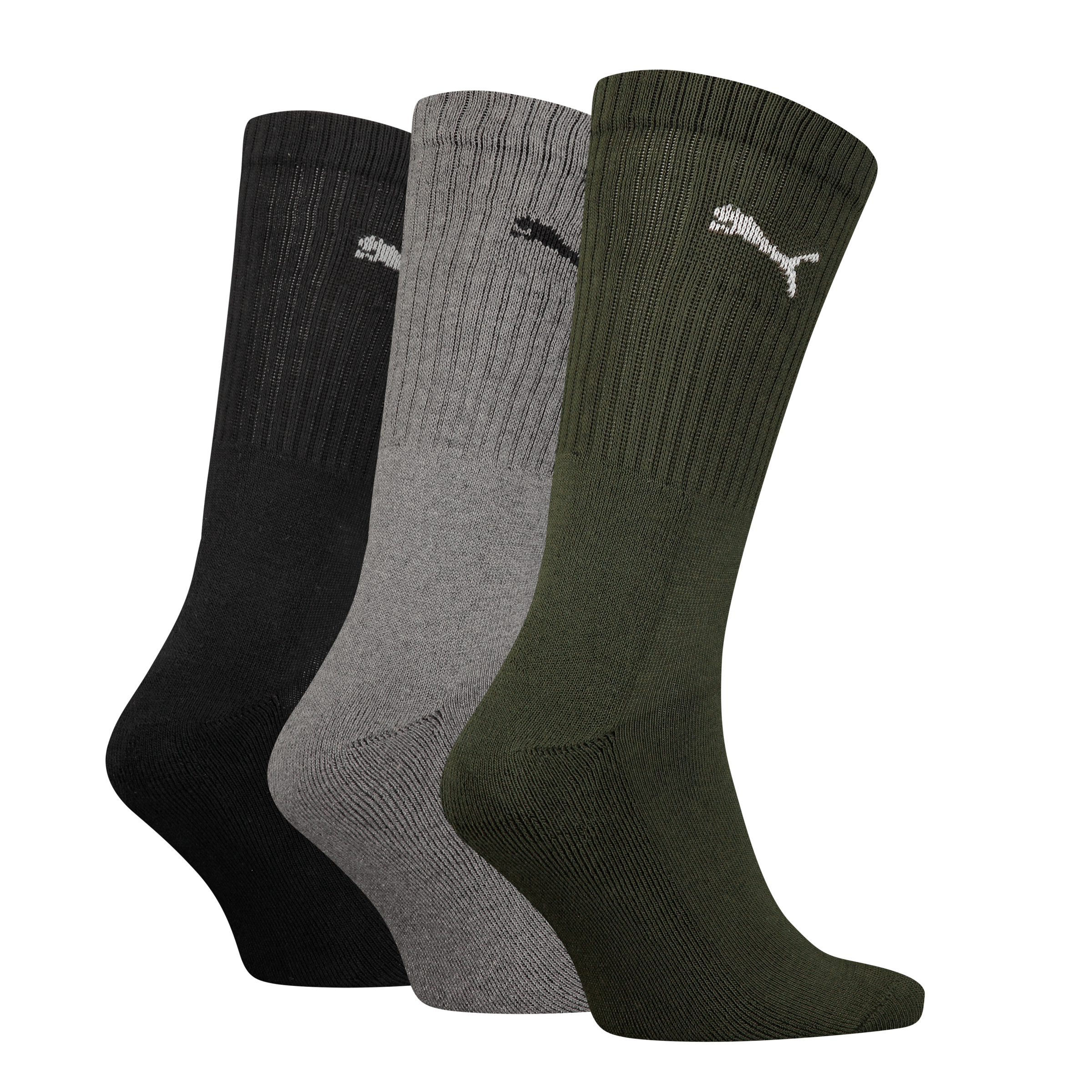 PUMA Chaussettes »PUMA UNISEX CREW SOCK 3P« 3 Paar,  mit farblichem Logo